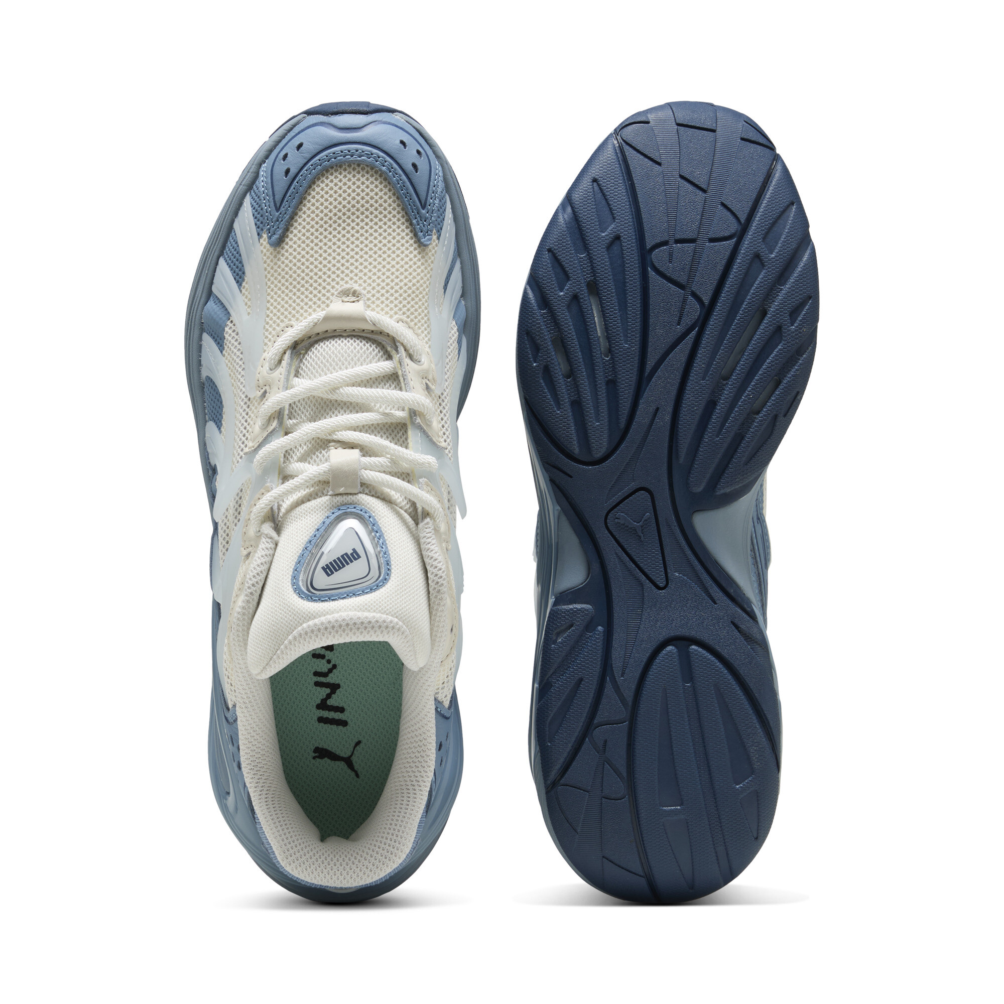 PUMA Inverse Cityscape uniseks sneakers, Blauw/Wit/Zilver, Maat 48 thumbnail 4