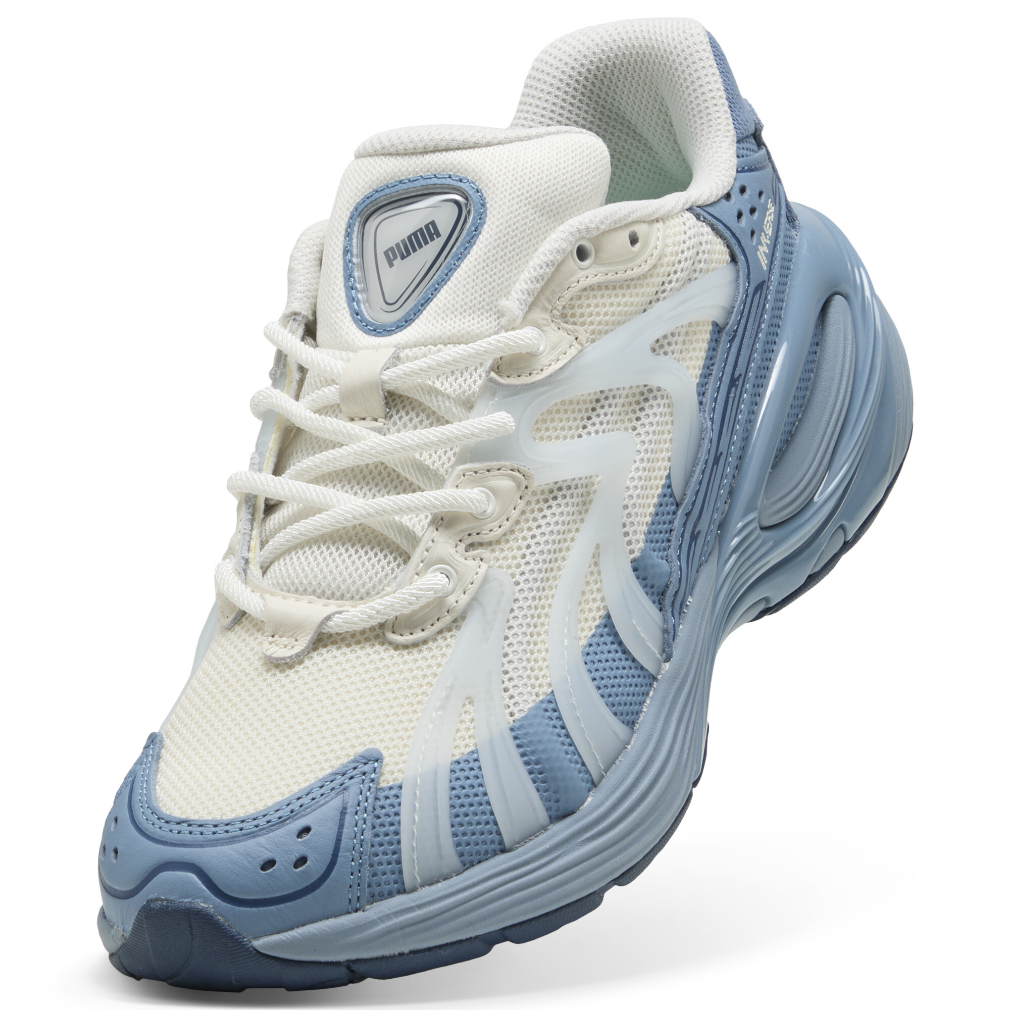 PUMA Inverse Cityscape uniseks sneakers, Blauw/Wit/Zilver, Maat 48 thumbnail 2