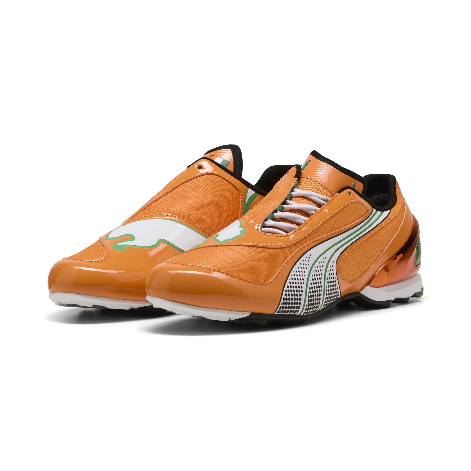 PUMA V-S1 TotalEnergies CAF Africa Cup of Nations sneakers Uniseks, Wit/Oranje, Maat 48 thumbnail 6