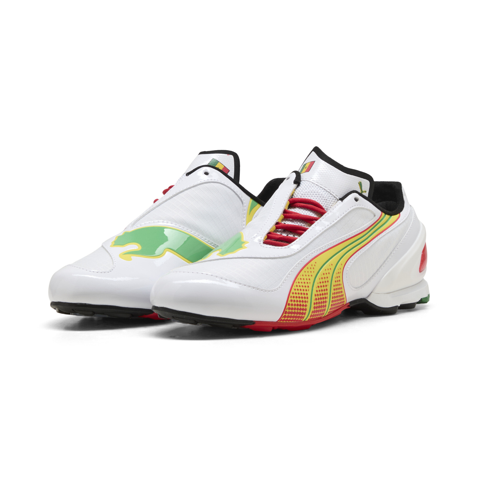 PUMA V-S1 TotalEnergies CAF Africa Cup of Nations sneakers Uniseks, Rood/Wit, Maat 40 thumbnail 6