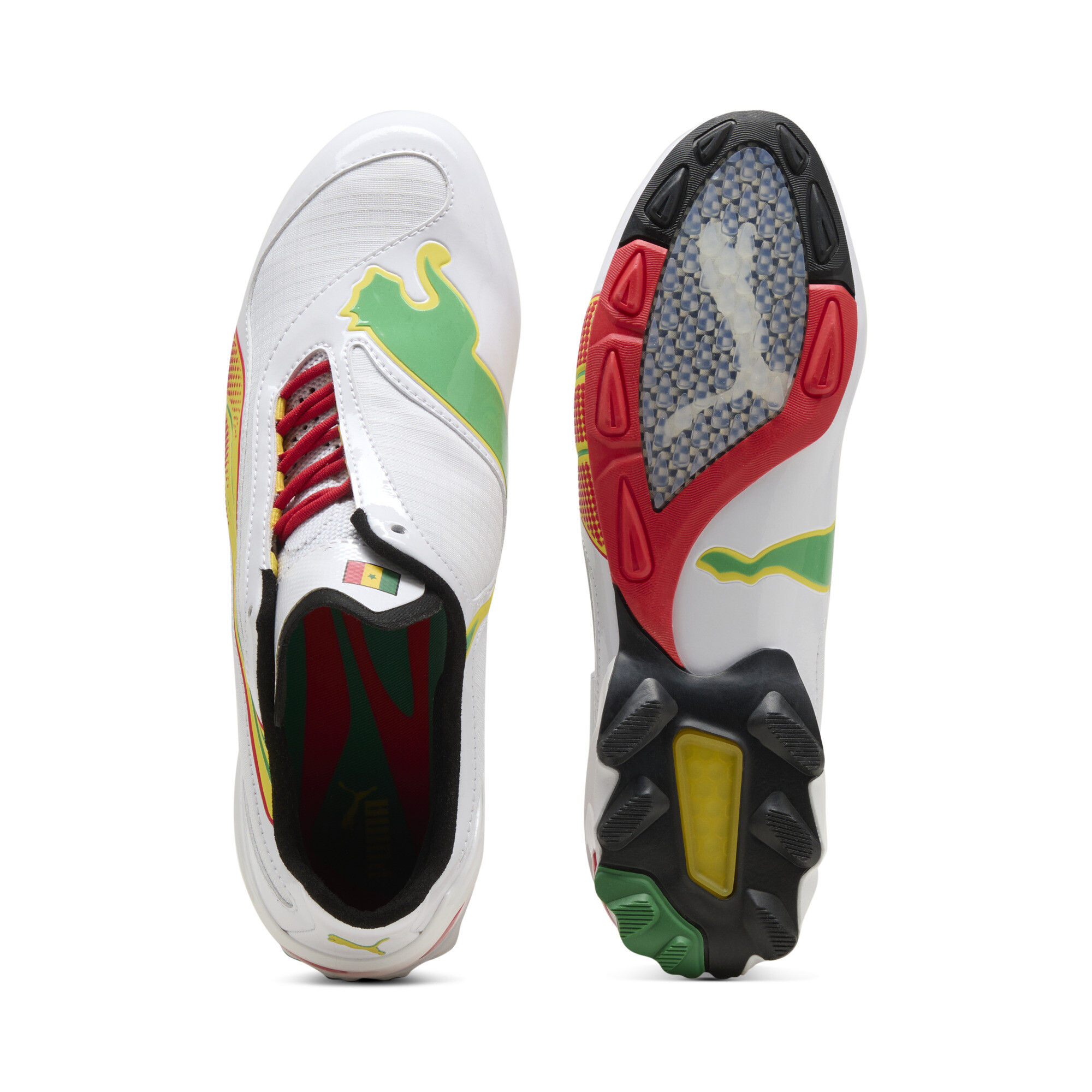 PUMA V-S1 TotalEnergies CAF Africa Cup of Nations sneakers Uniseks, Rood/Wit, Maat 40 thumbnail 4