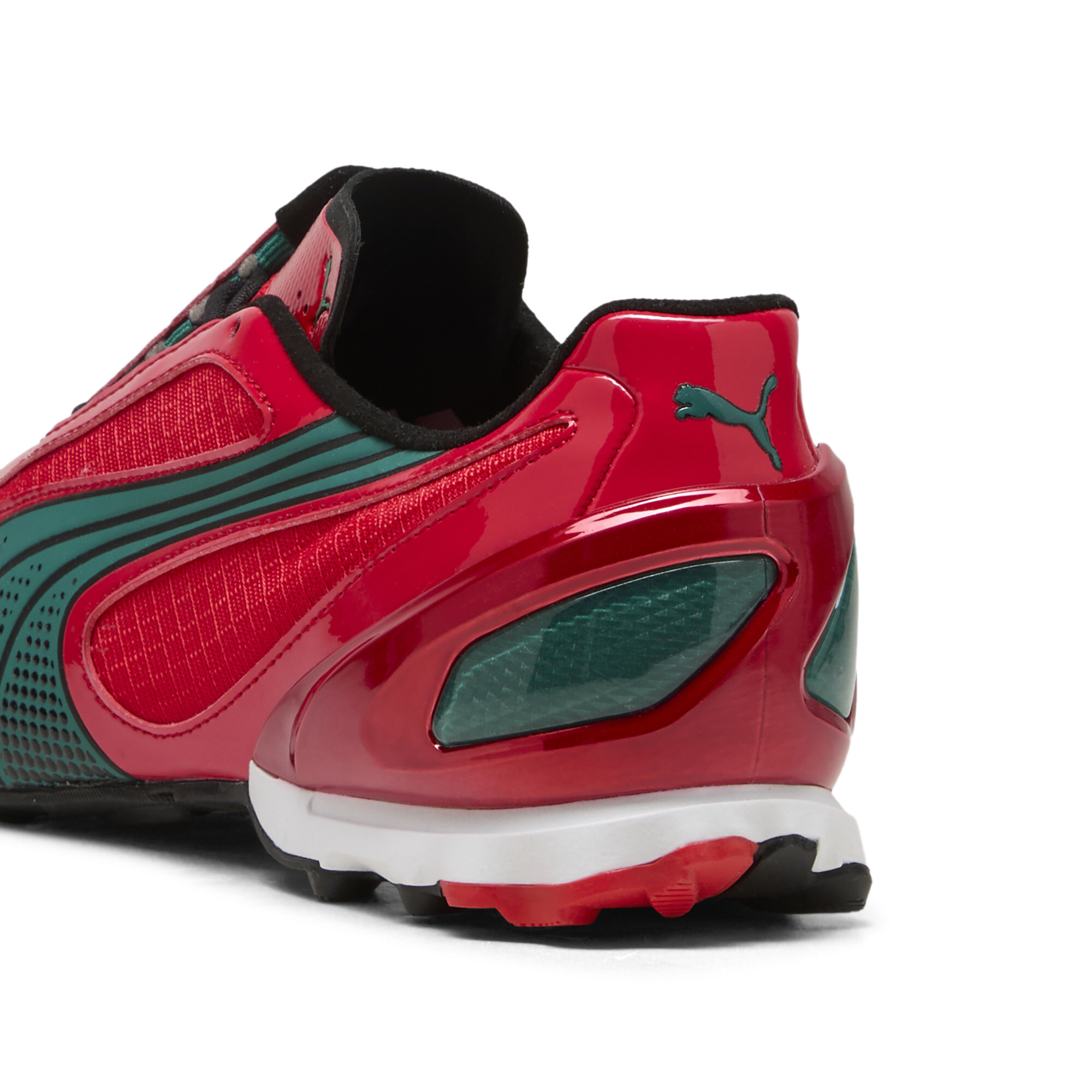 PUMA V-S1 TotalEnergies CAF Africa Cup of Nations sneakers Uniseks, Groen/Rood, Maat 40,5 thumbnail 5