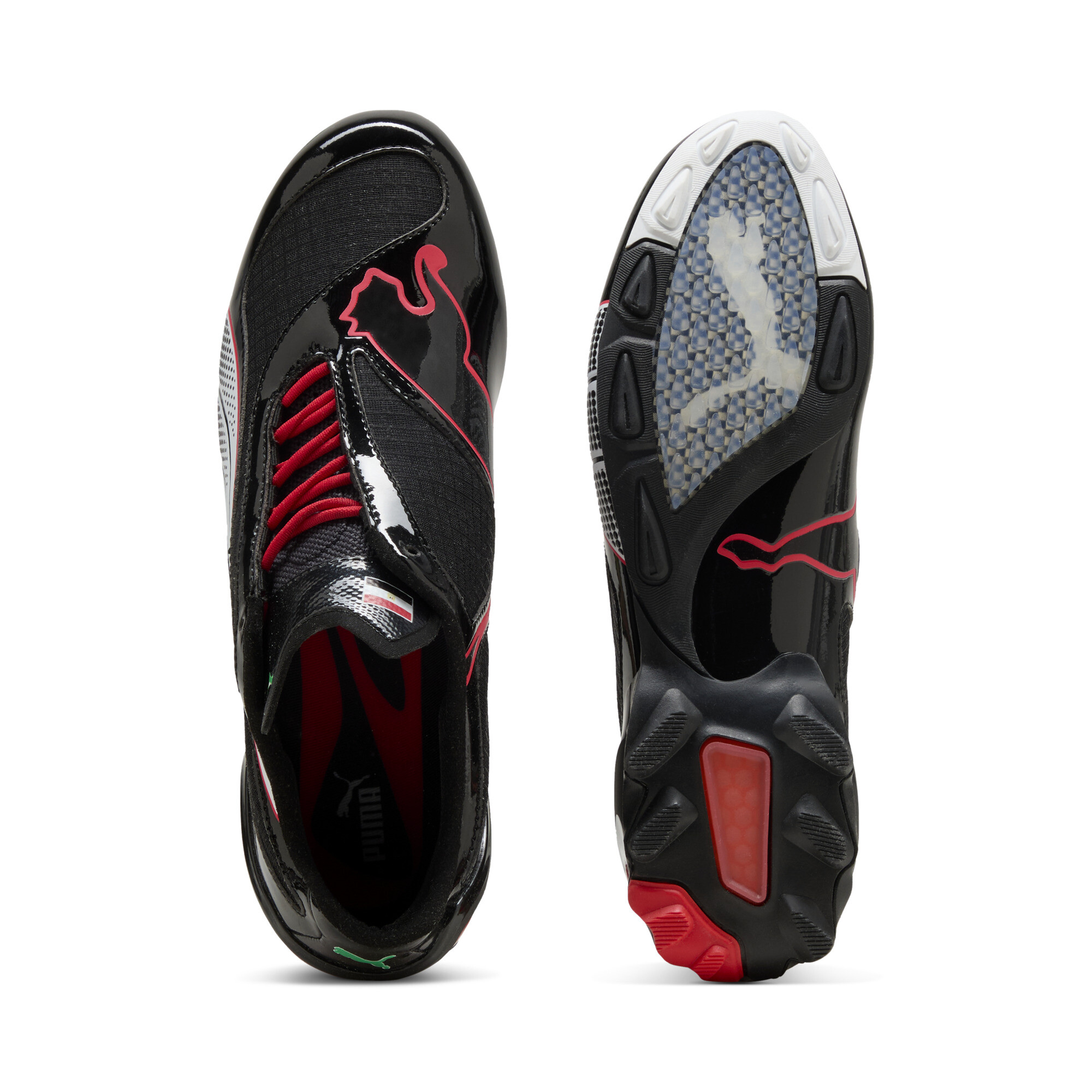 PUMA V-S1 TotalEnergies CAF Africa Cup of Nations sneakers Uniseks, Zwart/Rood, Maat 37 thumbnail 4