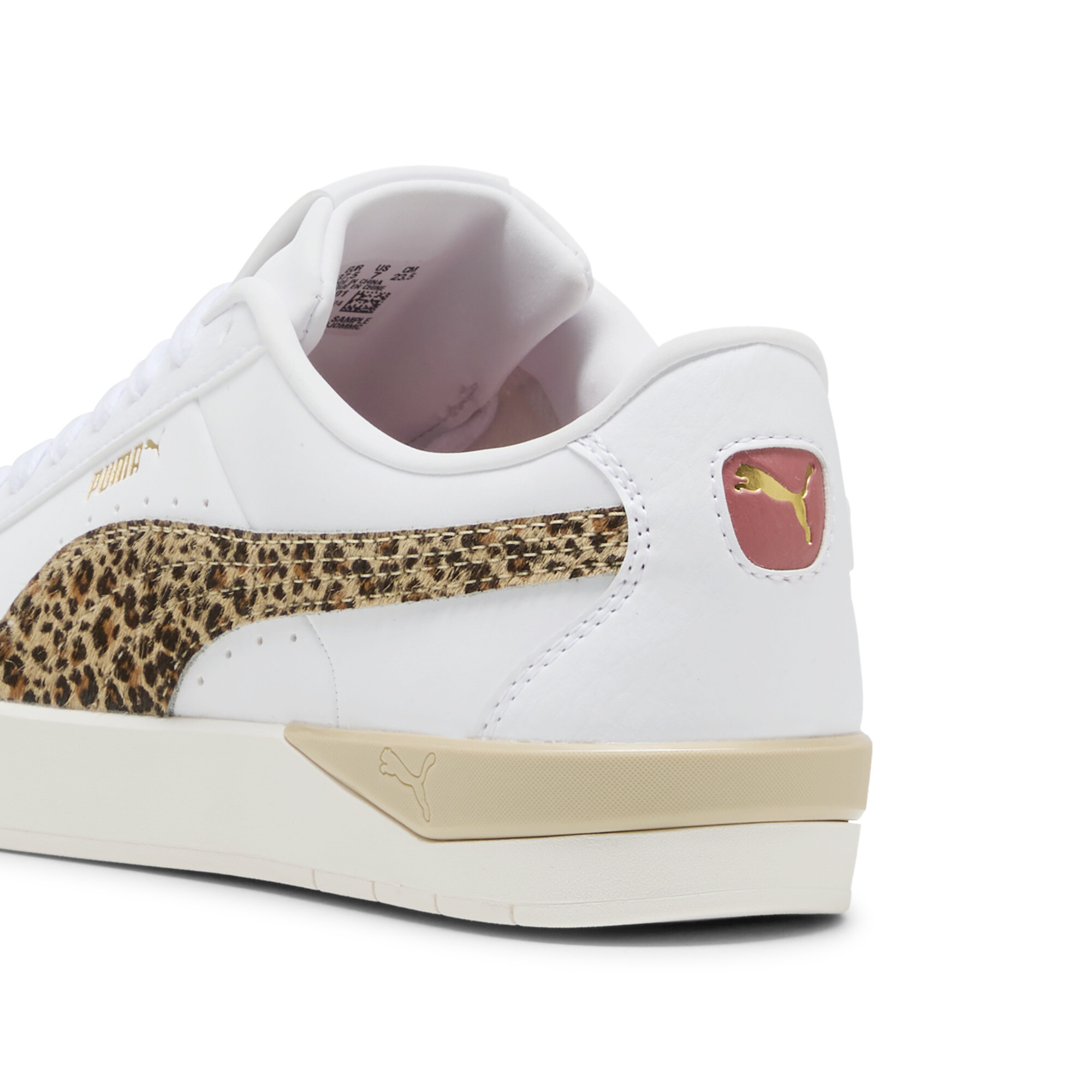 PUMA Jada Classic Animal Flair sneakers voor Dames, Rood/Wit/Goud, Maat 38,5 thumbnail 5