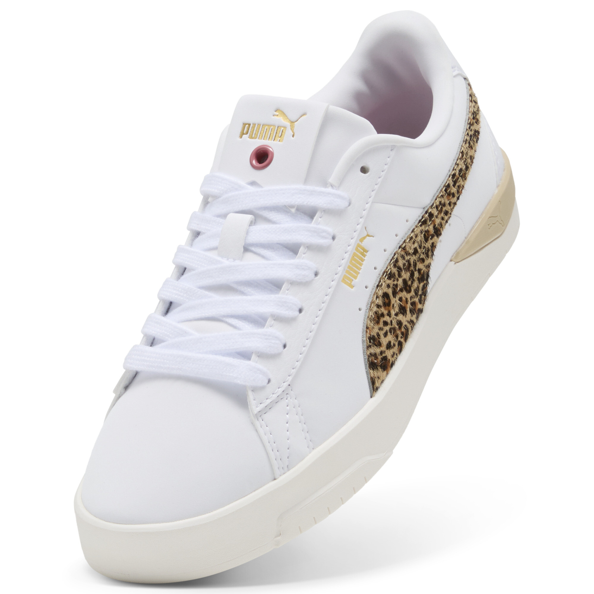 PUMA Jada Classic Animal Flair sneakers voor Dames, Rood/Wit/Goud, Maat 38,5 thumbnail 2