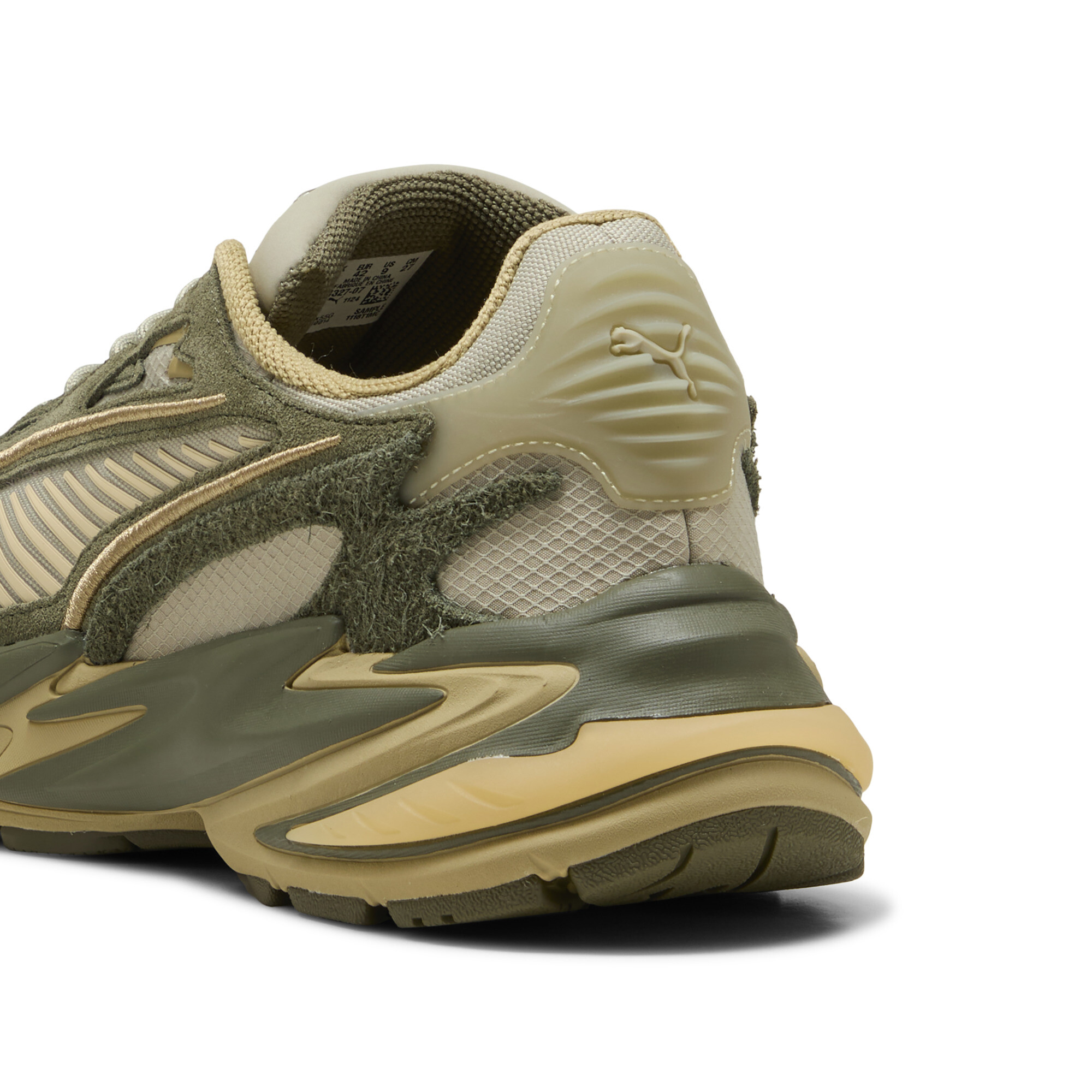 PUMA RS Surge Hairy Suede sneakers uniseks, Beige/Groen/Grijs, Maat 48 thumbnail 5