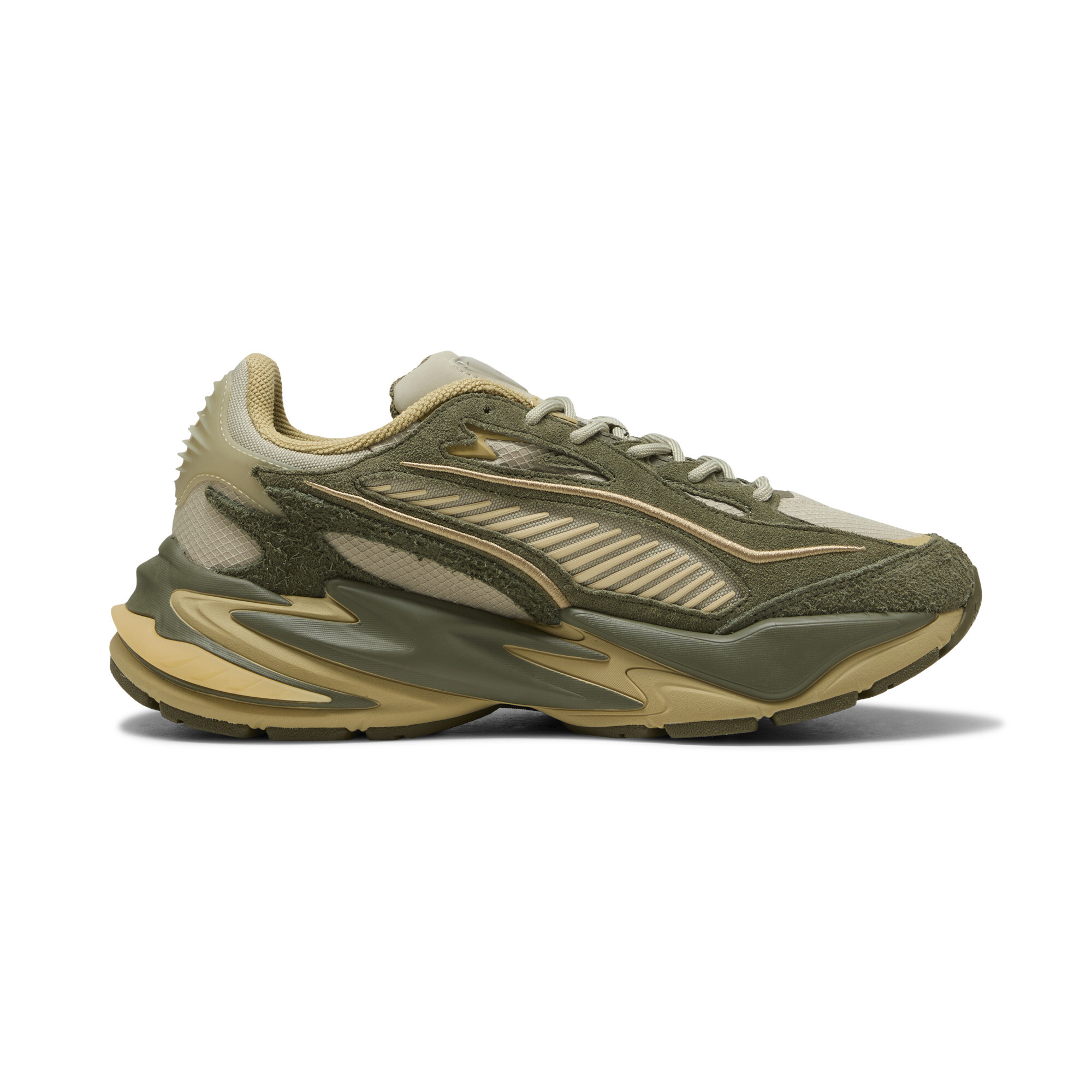 PUMA RS Surge Hairy Suede sneakers uniseks, Beige/Groen/Grijs, Maat 48 thumbnail 3