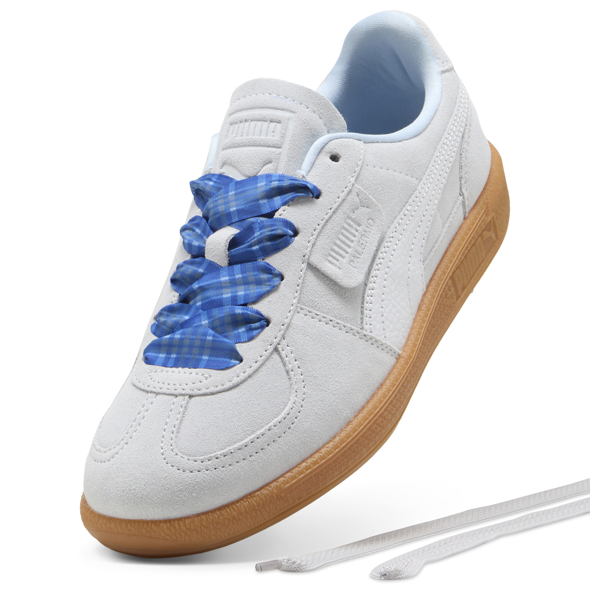 PUMA Palermo Laces sneakers voor Dames, Zilver, Maat 41 thumbnail 2
