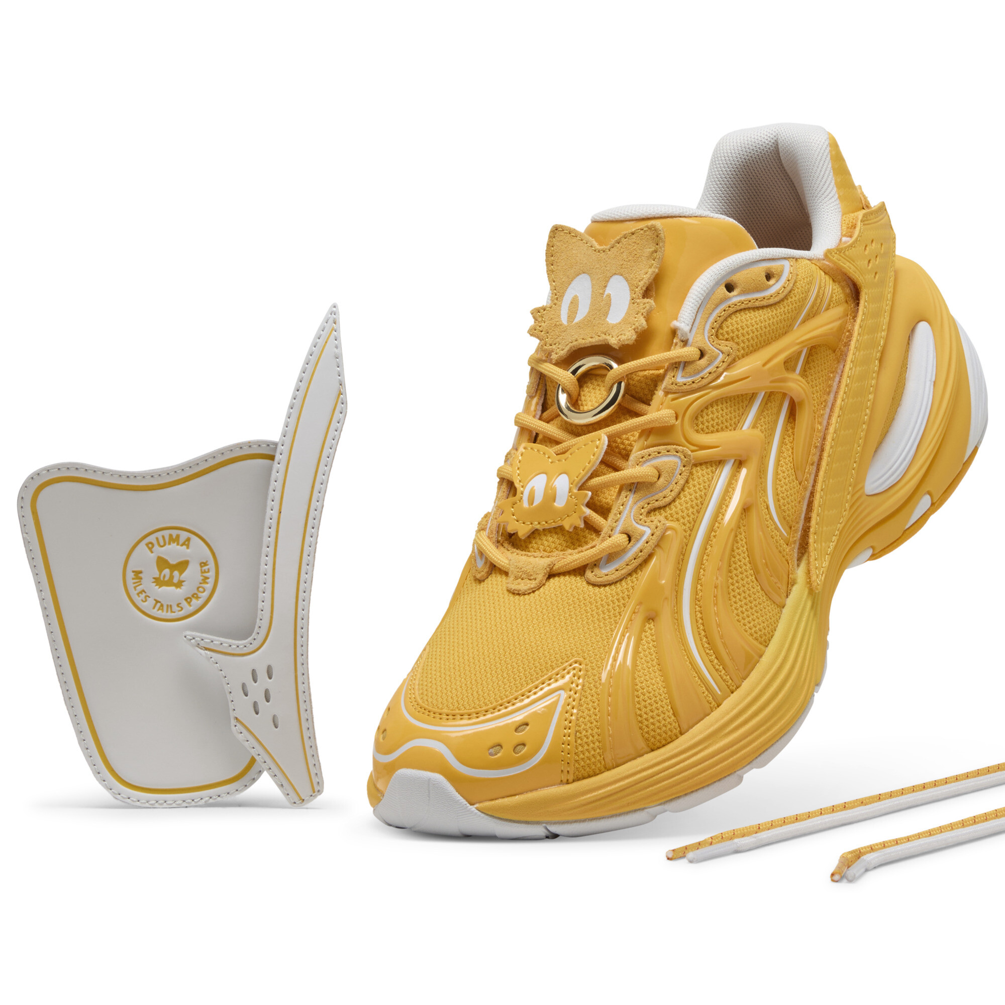 PUMA x SONIC THE HEDGEHOG Inverse Tails uniseks sneakers, Geel, Maat 47 thumbnail 3