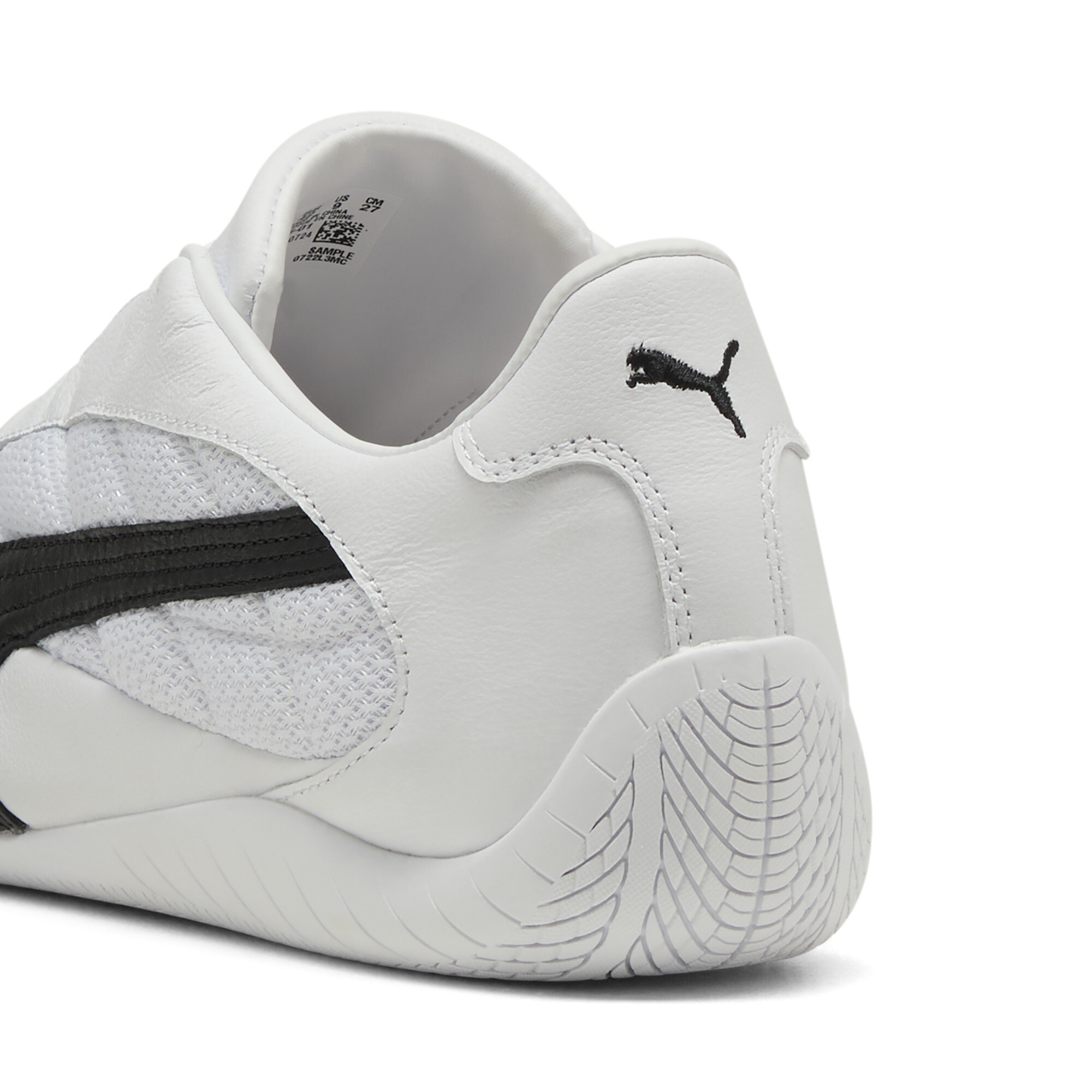 PUMA Speedcat Plus uniseks leren sneakers, Zwart/Wit, Maat 38,5 thumbnail 5