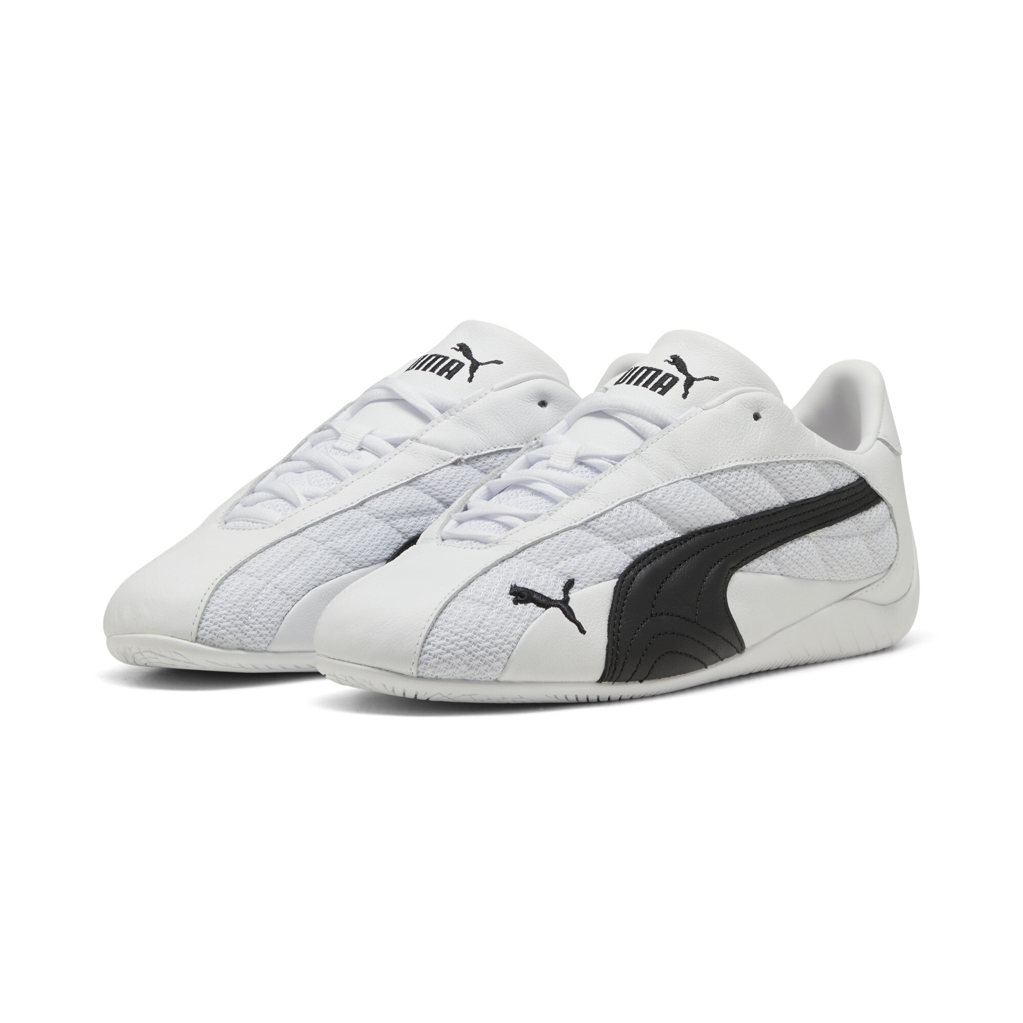 PUMA Speedcat Plus uniseks leren sneakers, Zwart/Wit, Maat 38,5 thumbnail 6