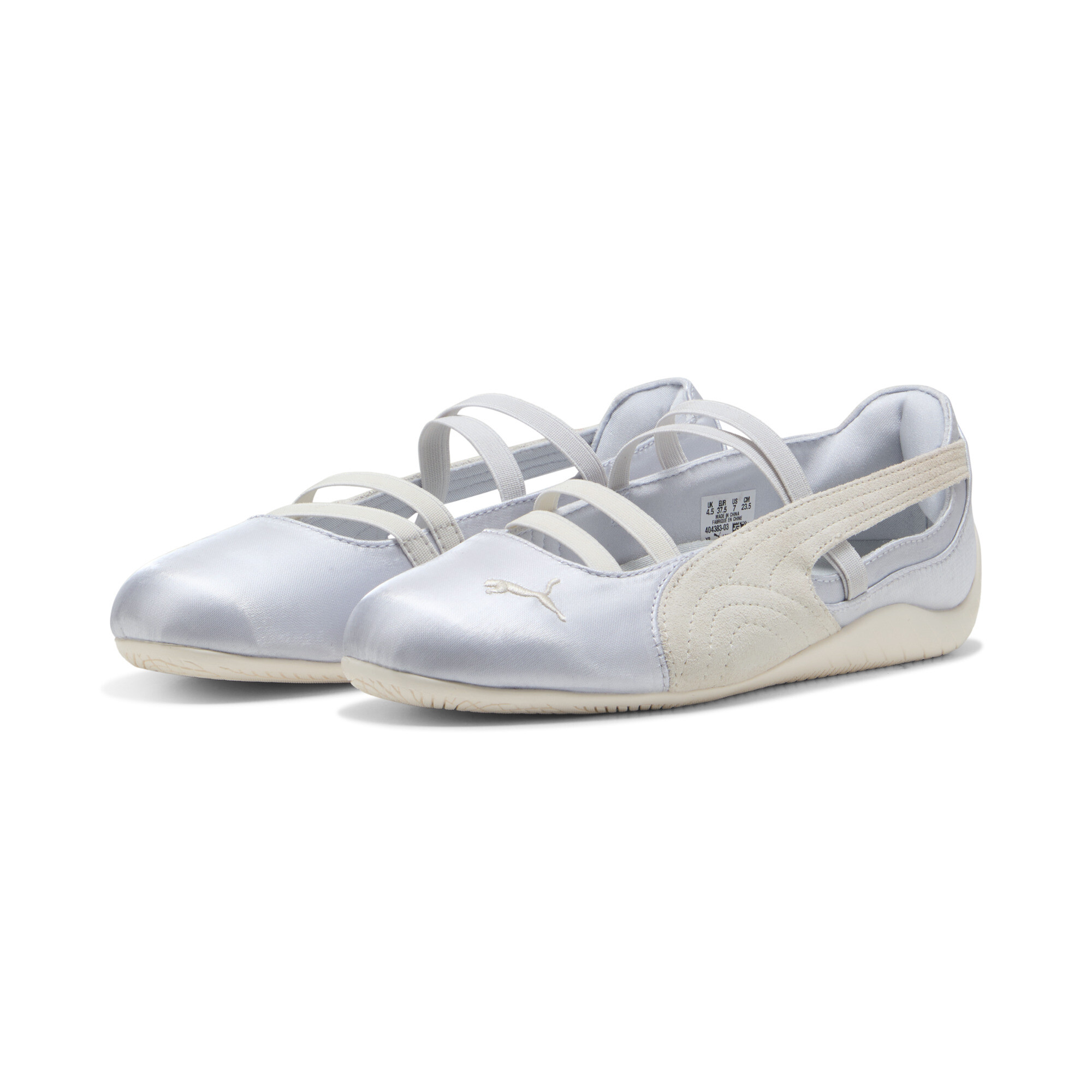 PUMA Speedcat Satin Ballet sneakers voor Dames, Wit/Zilver, Maat 39 thumbnail 6