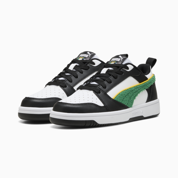 Tenis Rebound V6 Low Super PUMA para adolescentes, PUMA White-Archive Green-PUMA Black, large-MEX