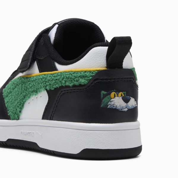 Tenis Rebound V6 Low Super PUMA para niños, PUMA White-Archive Green-PUMA Black, large-MEX