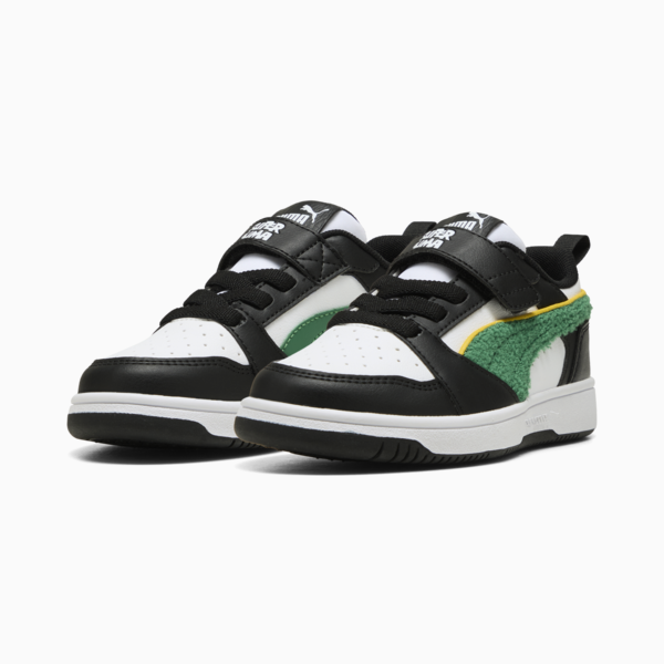 Tenis Rebound V6 Low Super PUMA para niños, PUMA White-Archive Green-PUMA Black, large-MEX