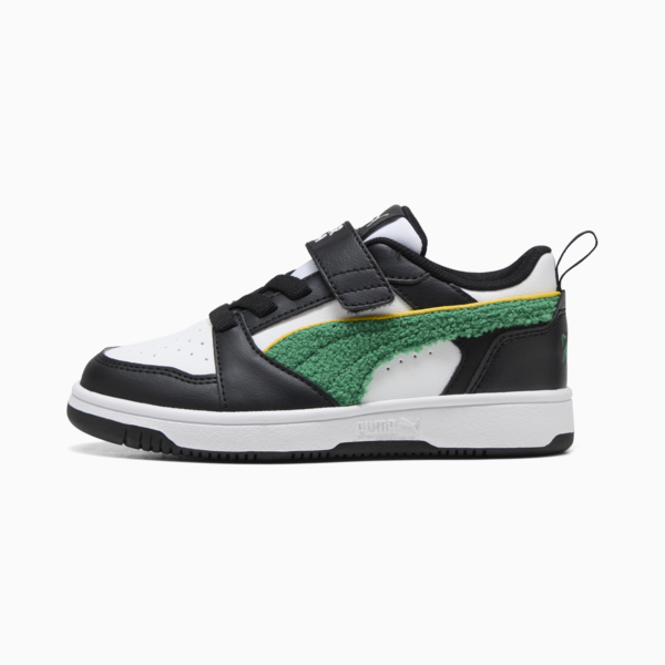 Tenis Rebound V6 Low Super PUMA para niños, PUMA White-Archive Green-PUMA Black, large-MEX