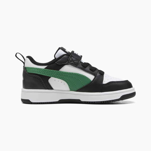 Tenis Rebound V6 Low Super PUMA para niños, PUMA White-Archive Green-PUMA Black, large-MEX