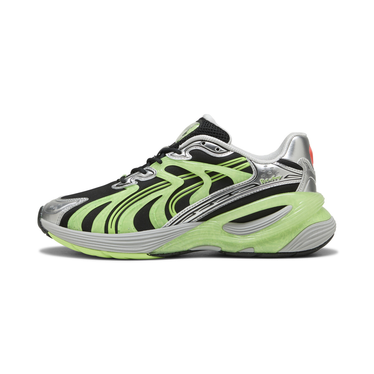 PUMA x RICK AND MORTY Inverse Sneakers Unisex in Black/Green Glare, UK 6