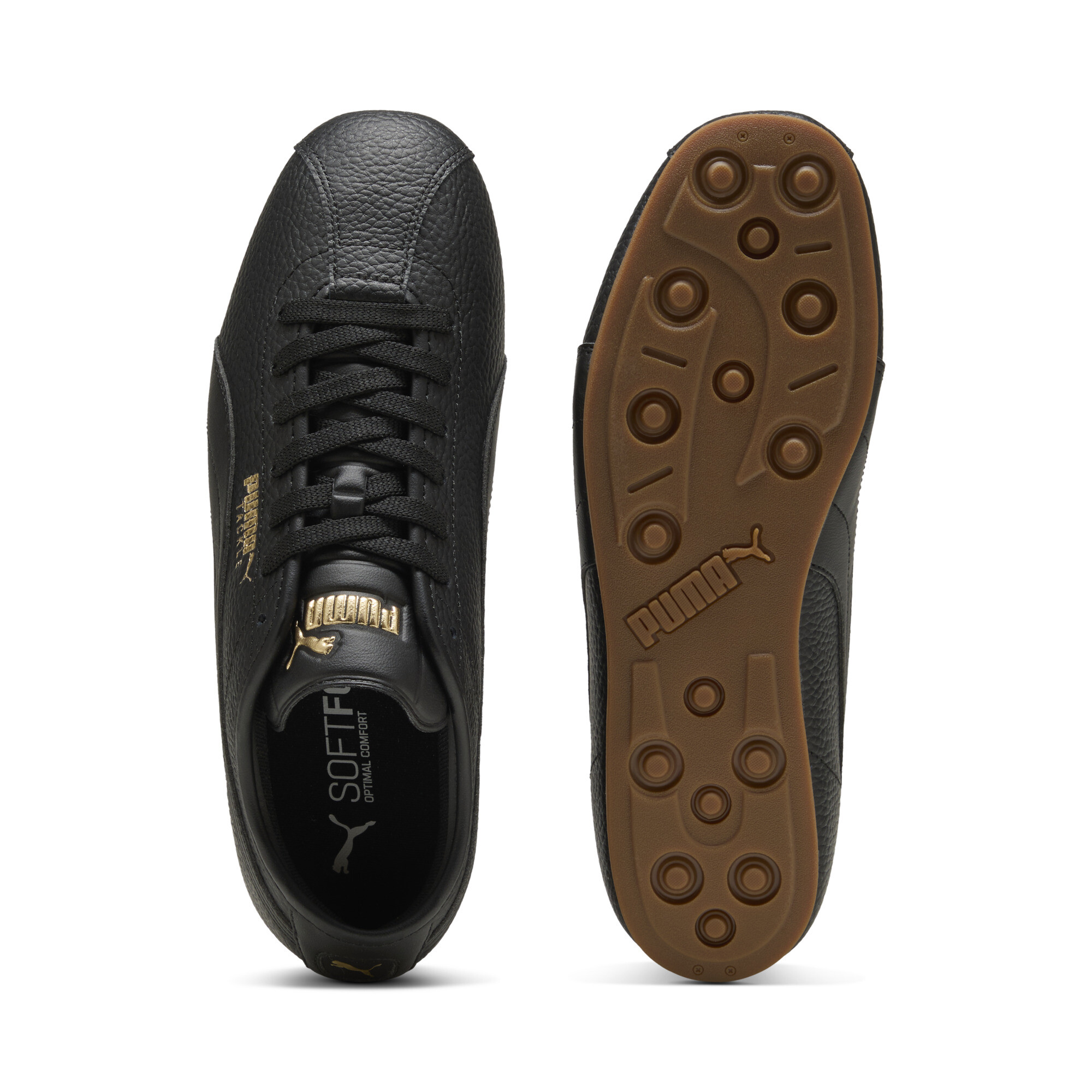 PUMA Tackle L sneakers uniseks, Zwart/Goud, Maat 37,5 thumbnail 4