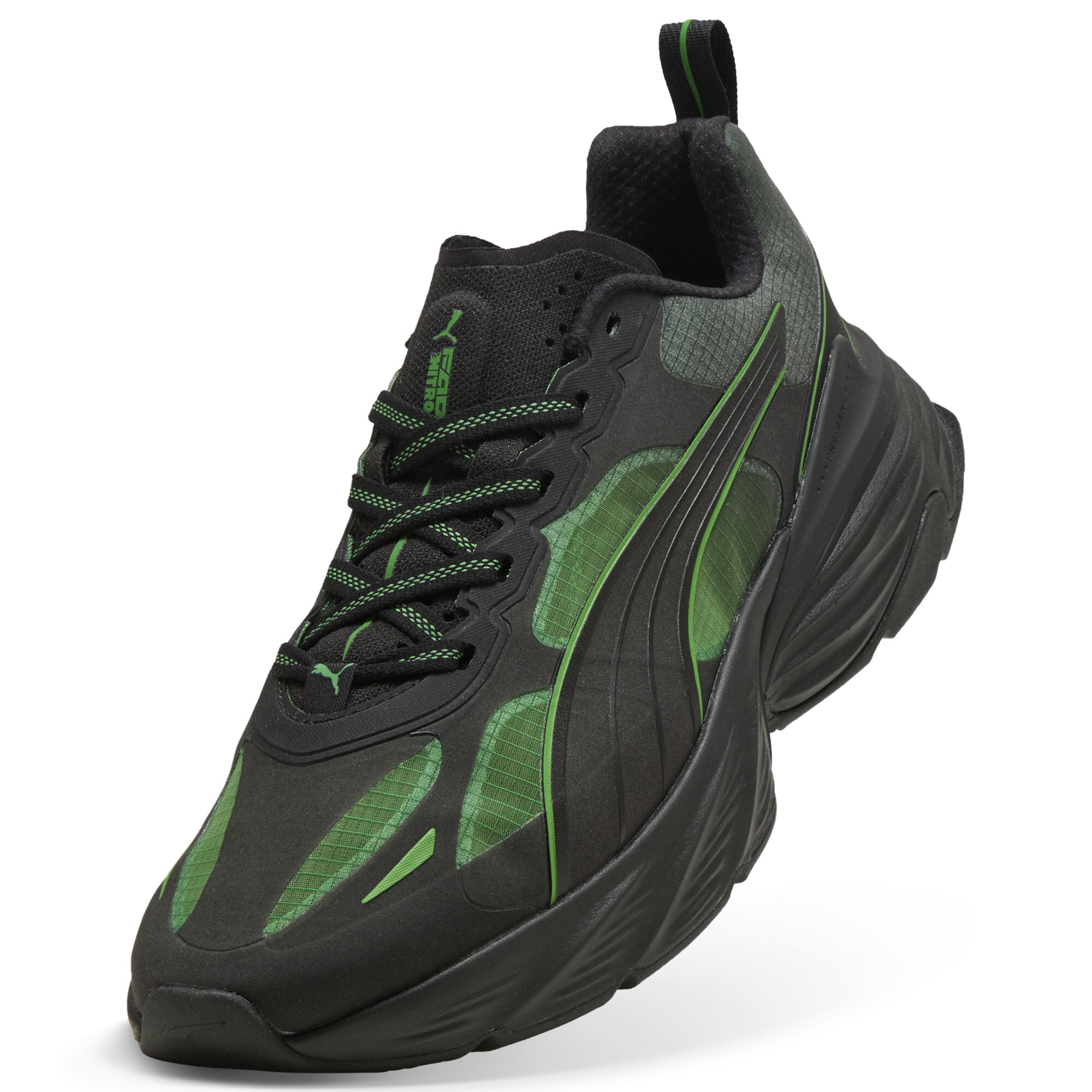 PUMA Fade sneakers uniseks, Groen/Zwart, Maat 37 thumbnail 2