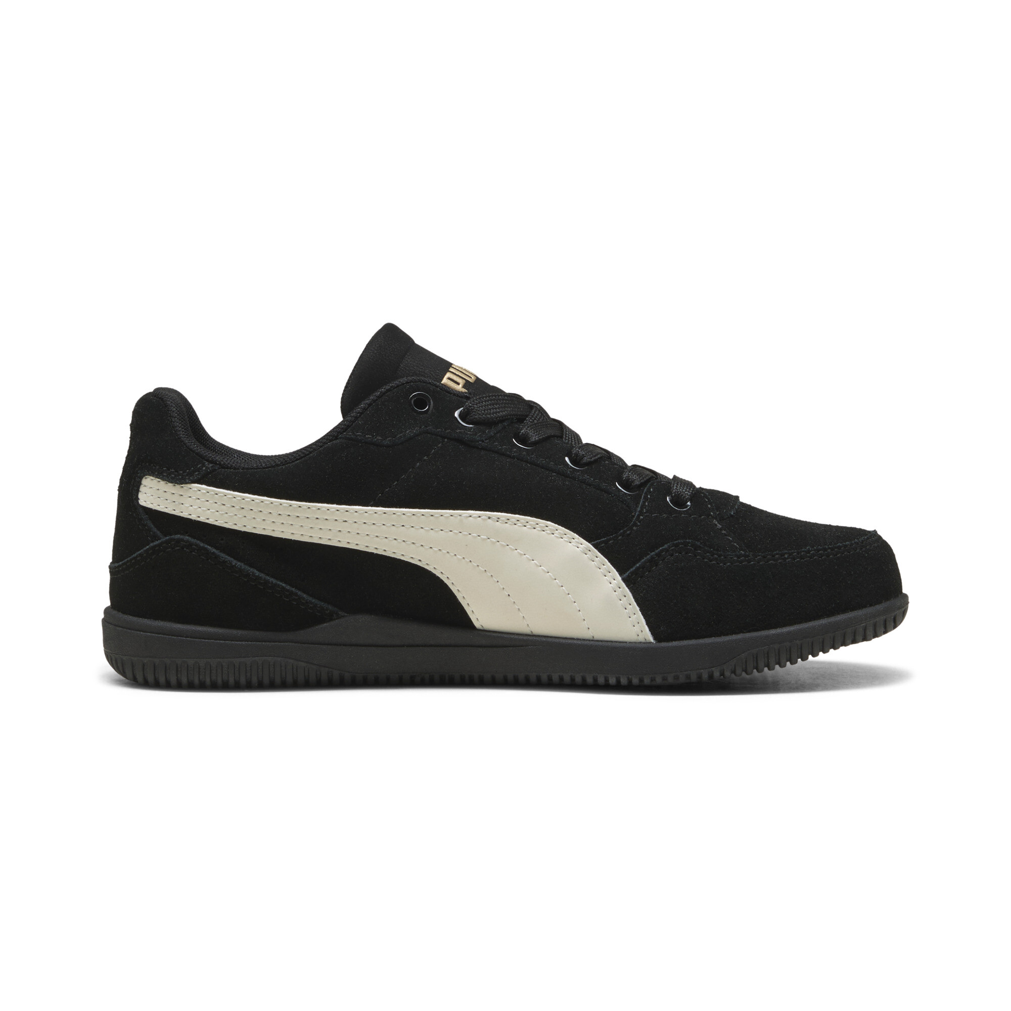 PUMA K-Moda sneakers voor Dames, Zwart/Wit/Goud, Maat 40,5 thumbnail 3