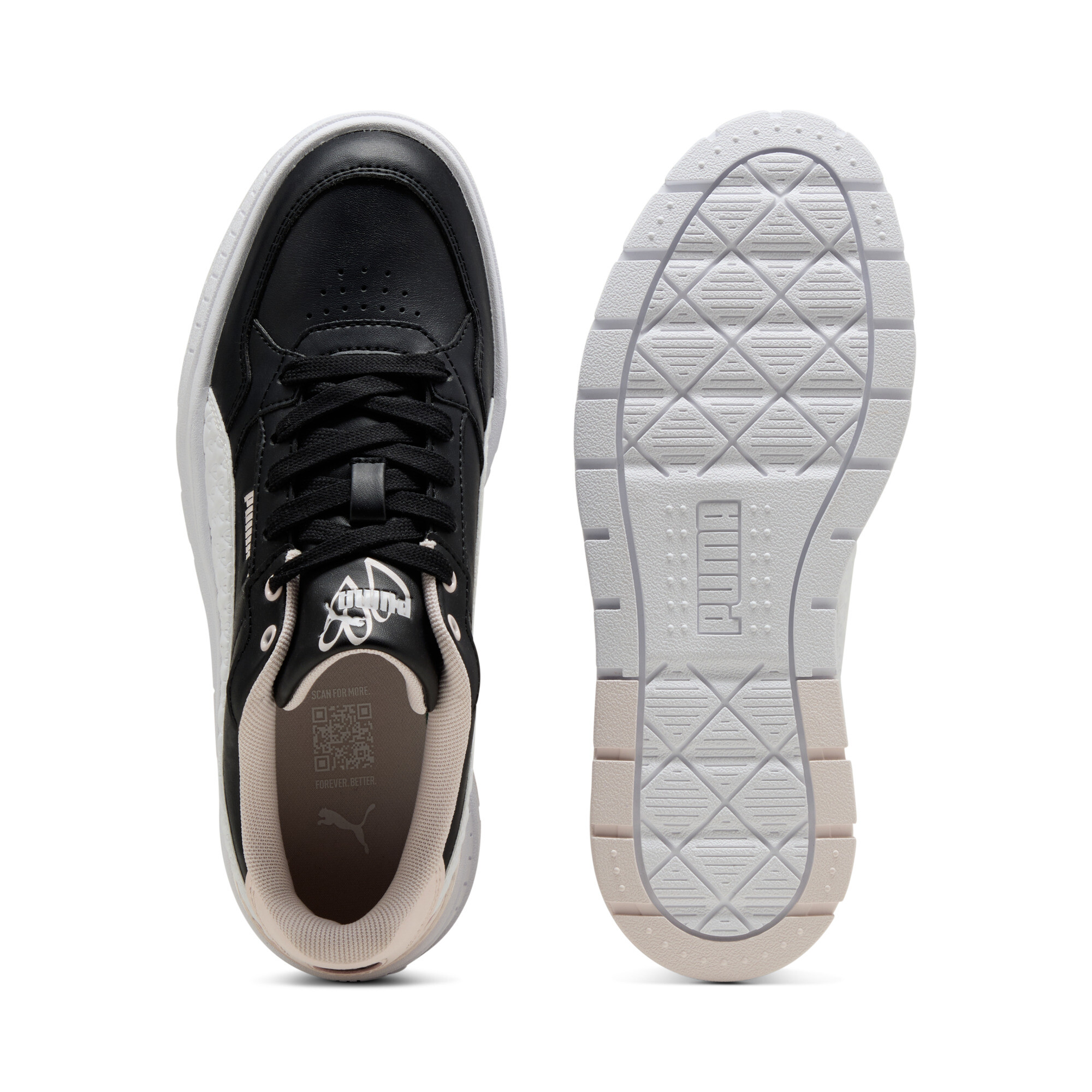 PUMA Karmen II Idol With Love sneakers voor Dames, Zwart/Wit, Maat 40 thumbnail 4