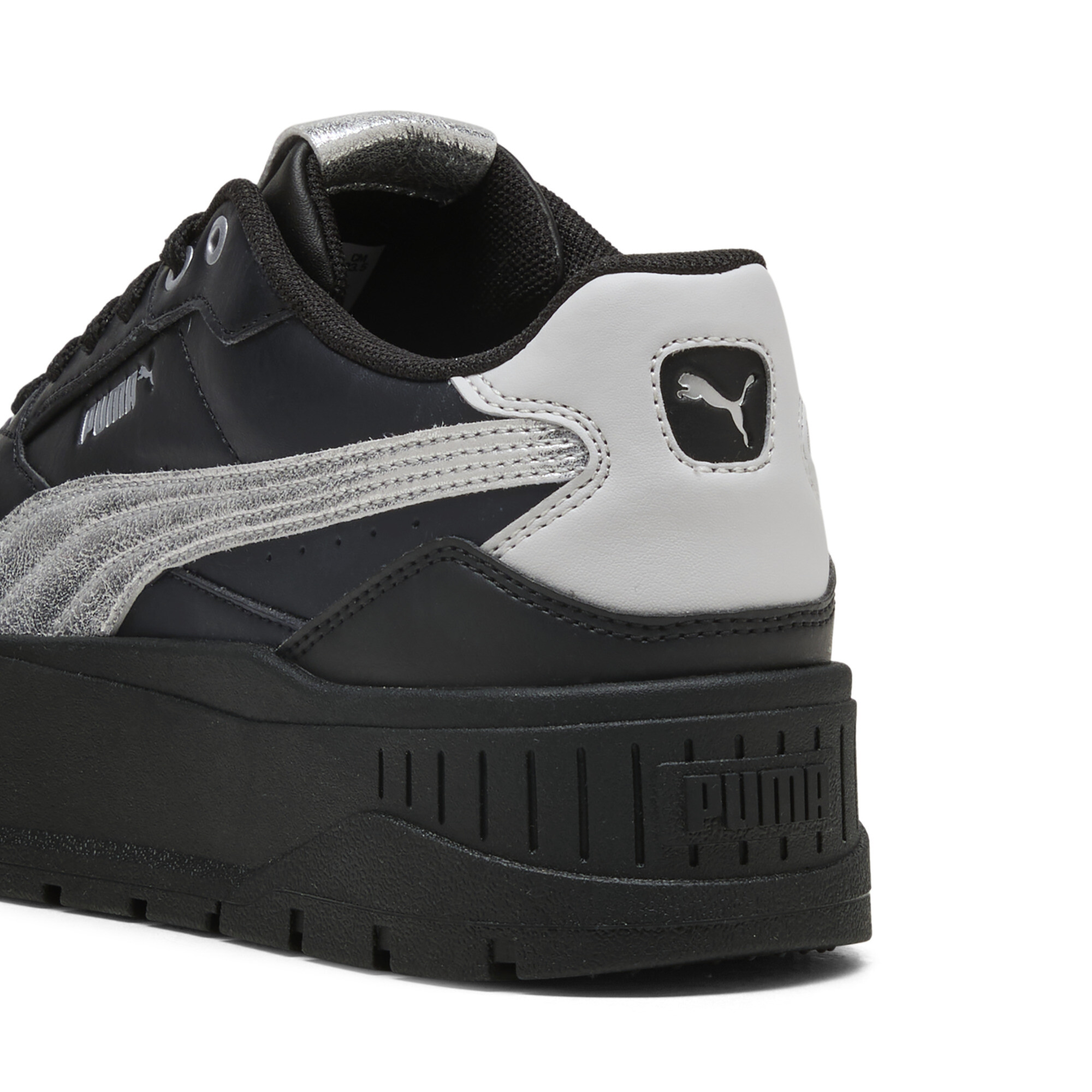 PUMA Karmen II Idol Metallic Whisper sneakers voor Dames, Zwart/Zilver, Maat 38,5 thumbnail 5