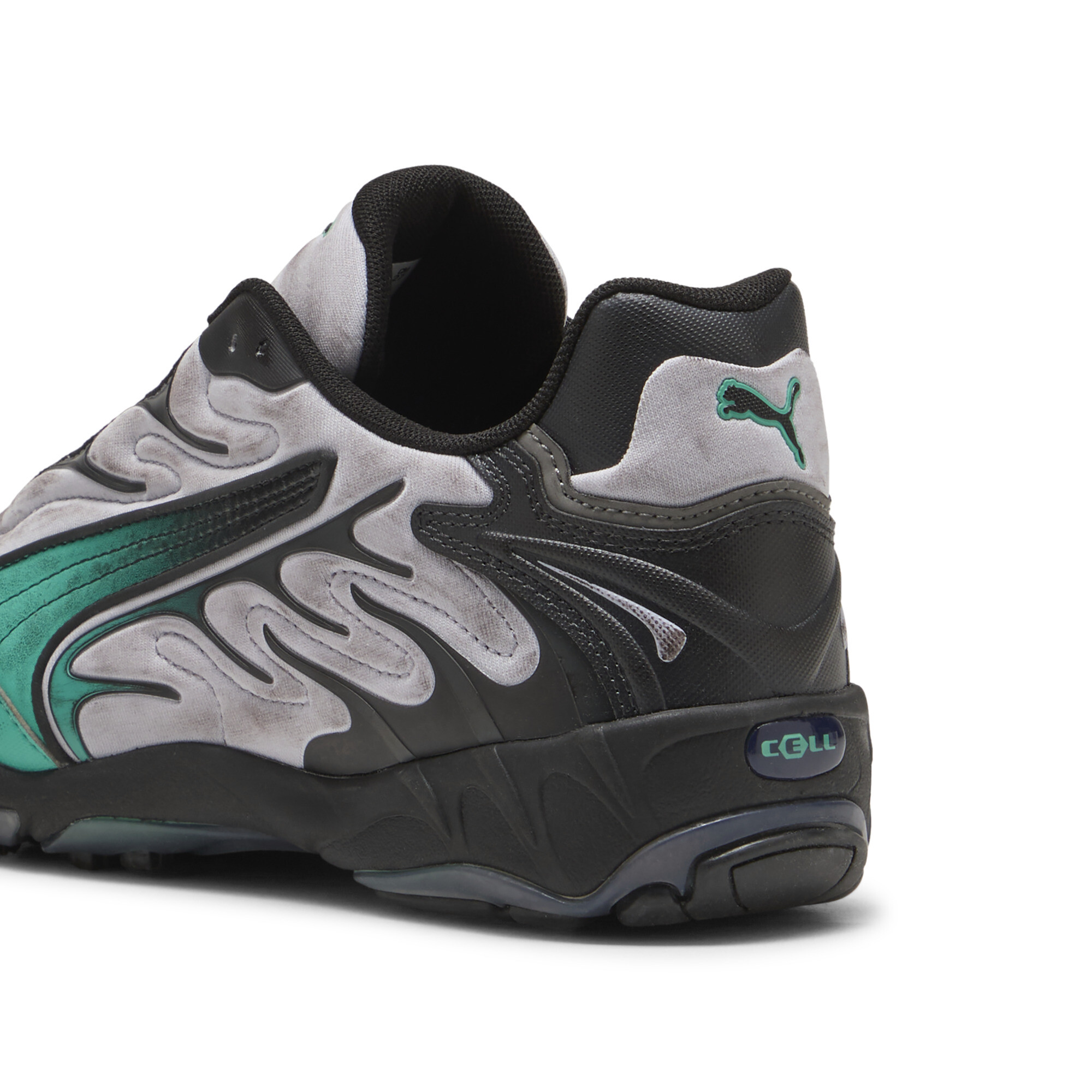 PUMA Inhale Distressed uniseks sneakers, Groen/Zilver, Maat 37,5 thumbnail 5