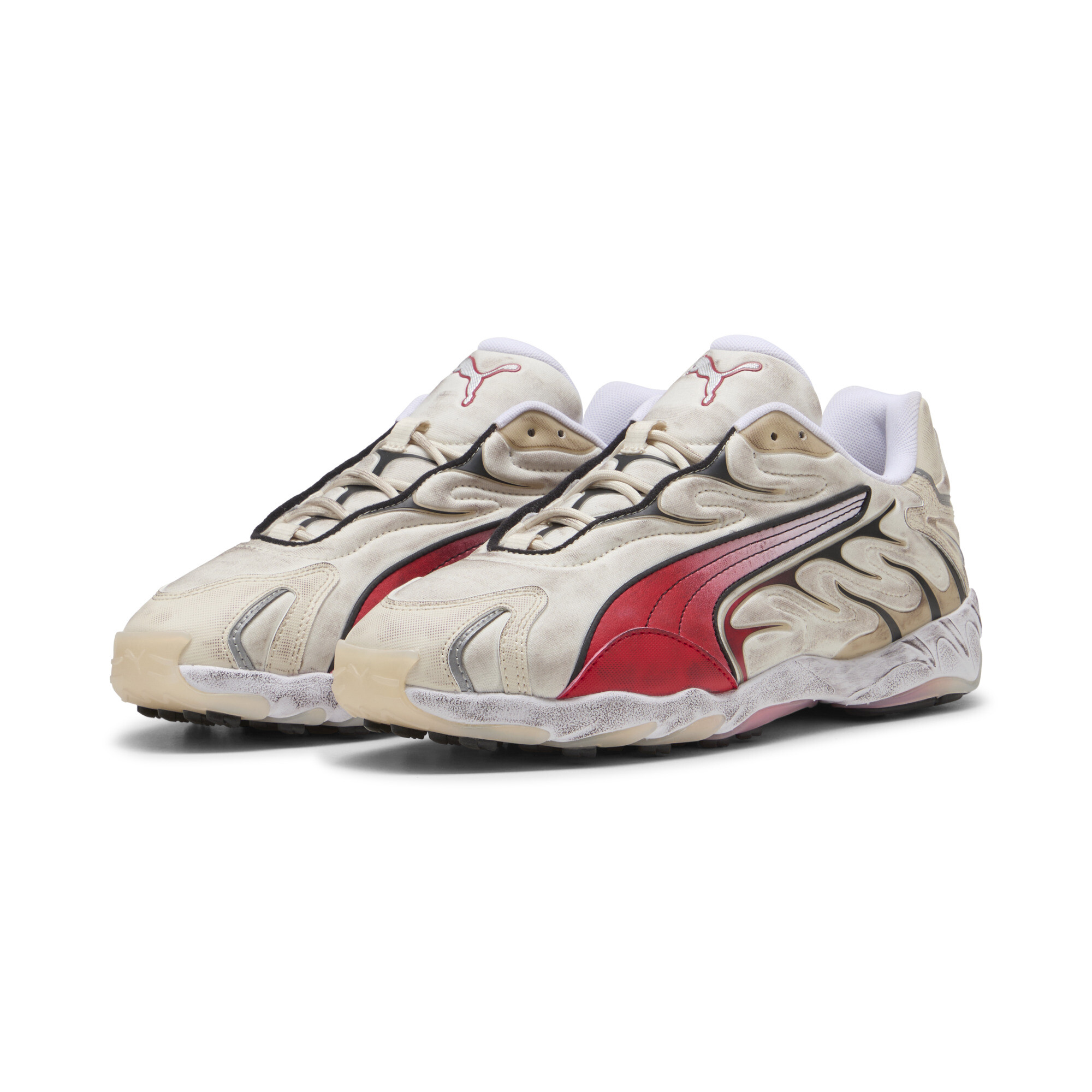 PUMA Inhale Distressed uniseks sneakers, Rood, Maat 38 thumbnail 6