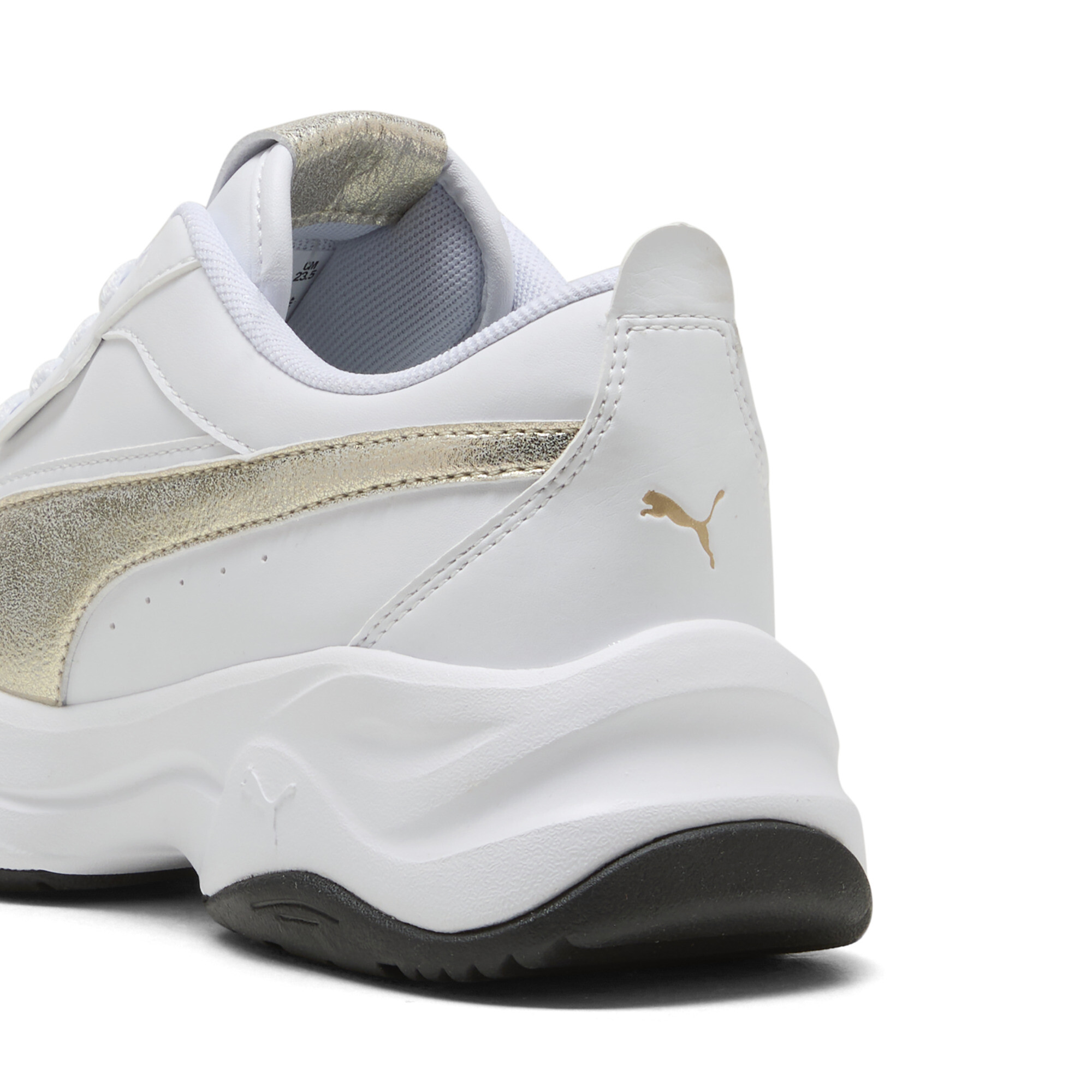 PUMA Cilia Mode Metallic Whisper sneakers voor Dames, Zwart/Wit/Goud, Maat 35,5 thumbnail 5