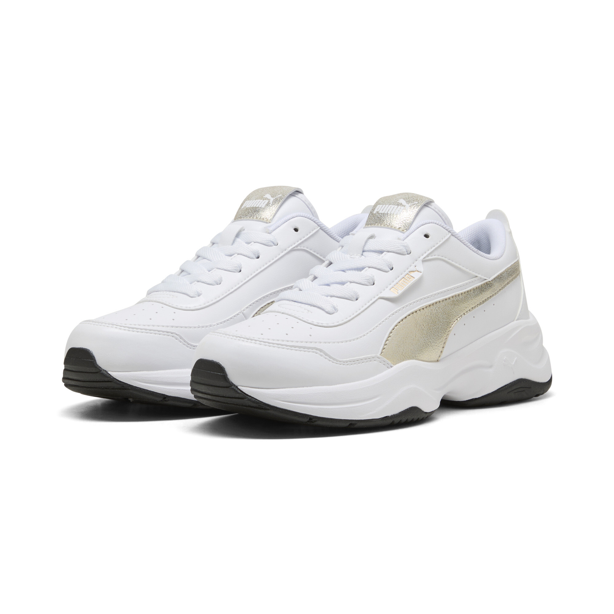 PUMA Cilia Mode Metallic Whisper sneakers voor Dames, Zwart/Wit/Goud, Maat 35,5 thumbnail 6
