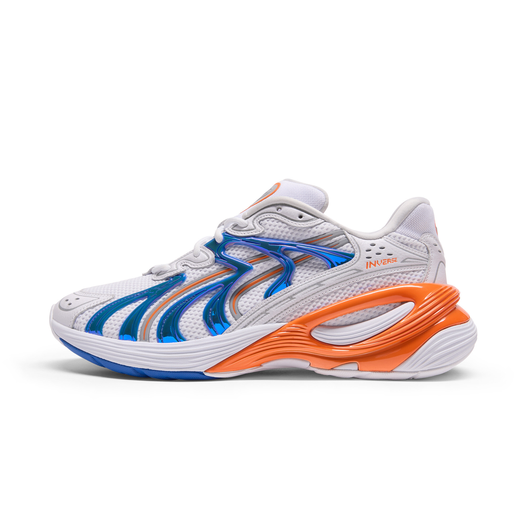PUMA Inverse Club Flagship Unisex Shoes in White/Mountain Blue/Orange Glo - 404671_01