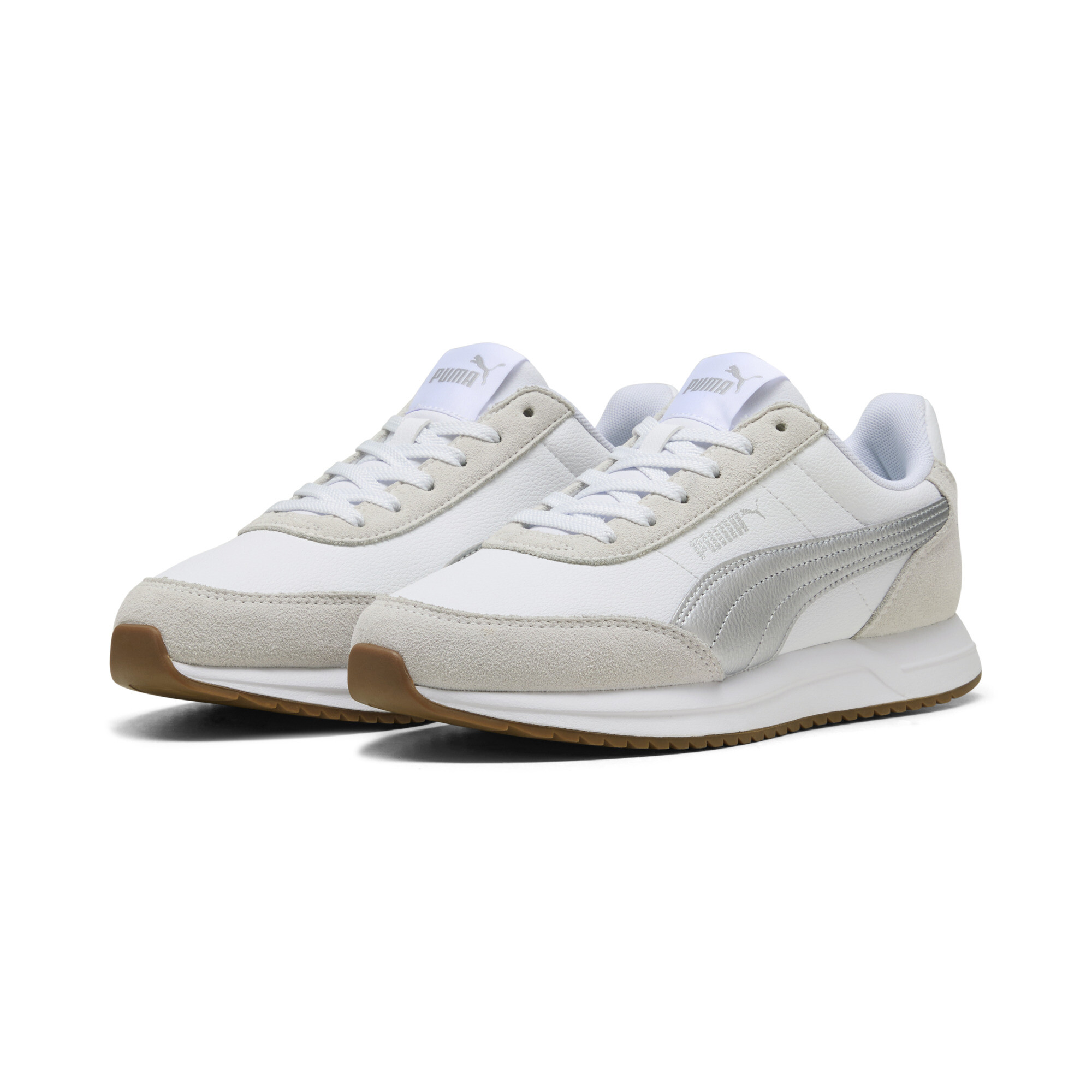 PUMA R78 Lightwind sneakers unisex, Wit/Zilver, Maat 37 thumbnail 6