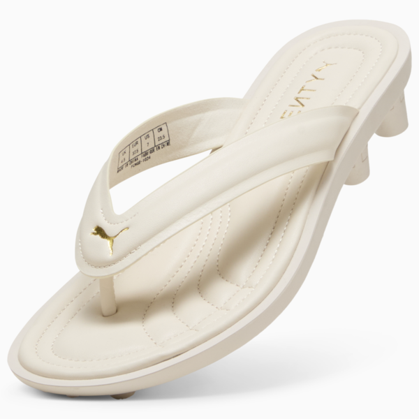 Sandalias FENTY x PUMA Cat Cleat para mujer, Alpine Snow-PUMA Gold, large-MEX