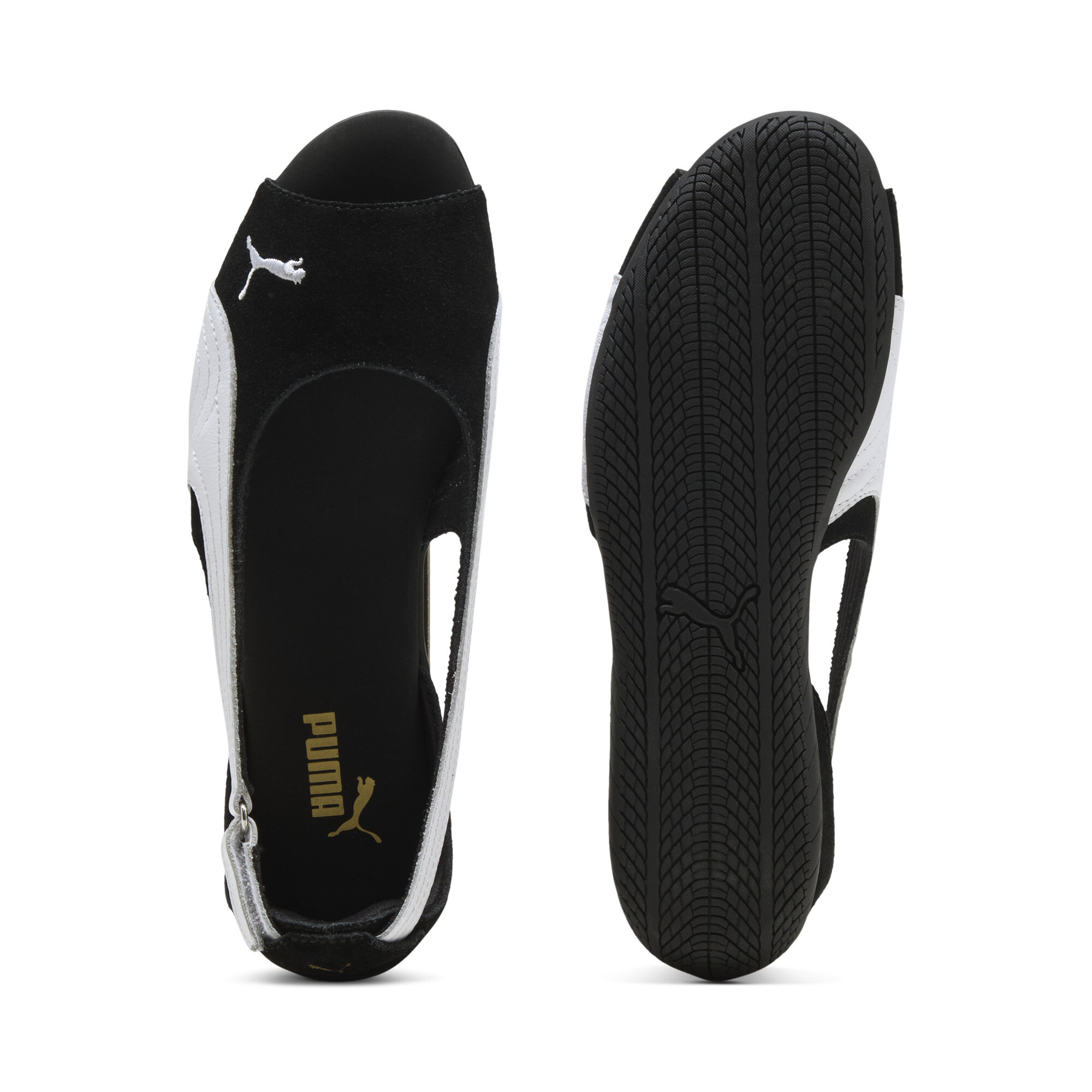 PUMA Speedcat sandalen voor Dames, Zwart/Wit, Maat 39 thumbnail 4