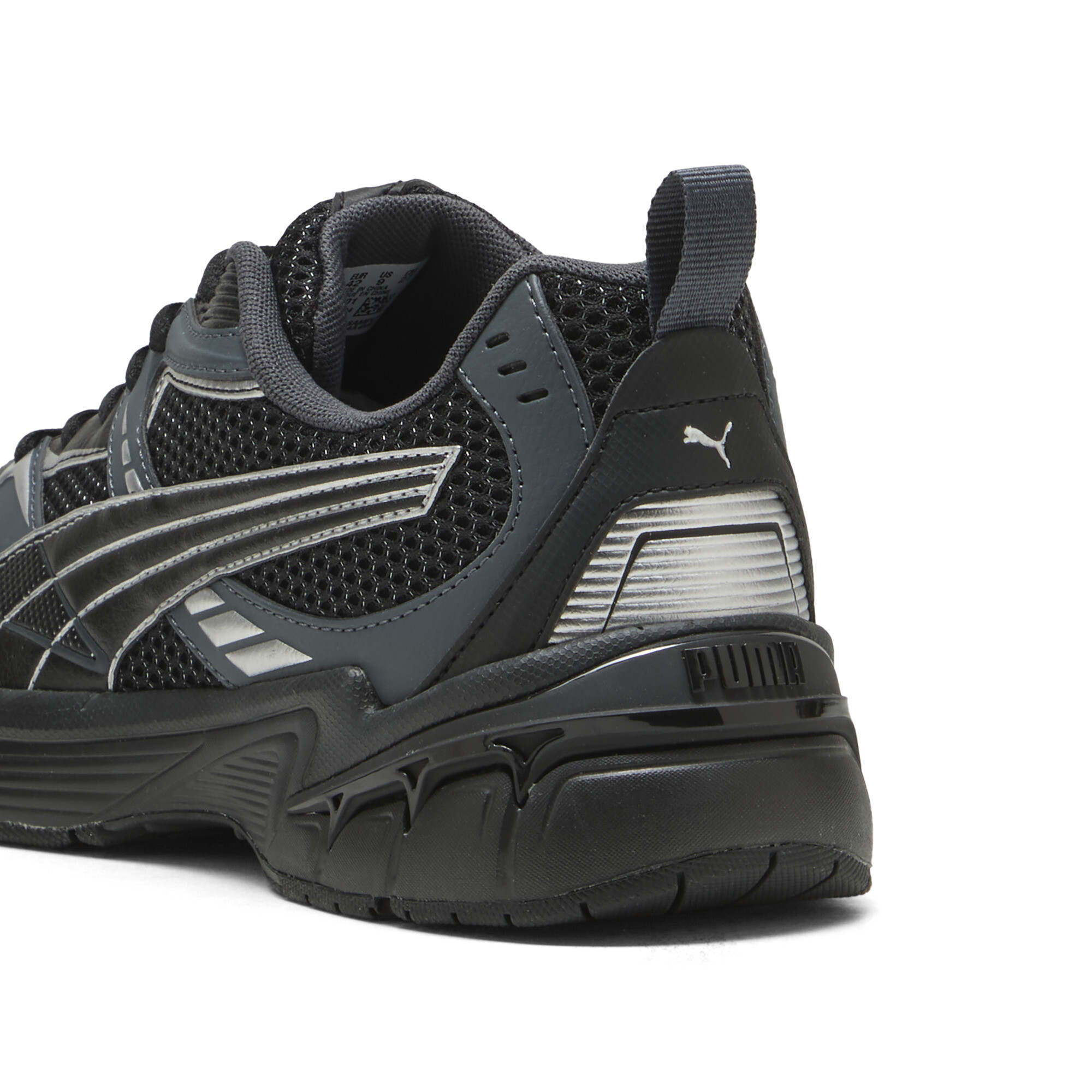 PUMA Milenio Tech 2000 sneakers uniseks, Zwart/Grijs/Zilver, Maat 39 thumbnail 5