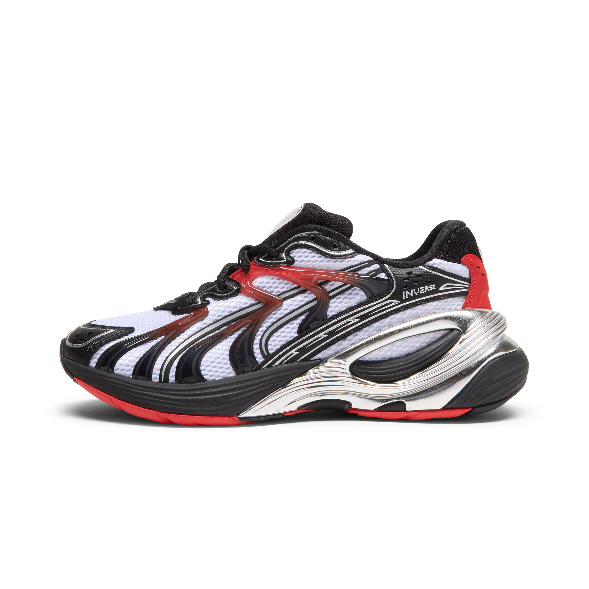Inverse PUMATECHX Unisex Shoes in White/Black/For All Time Red - 404928_01