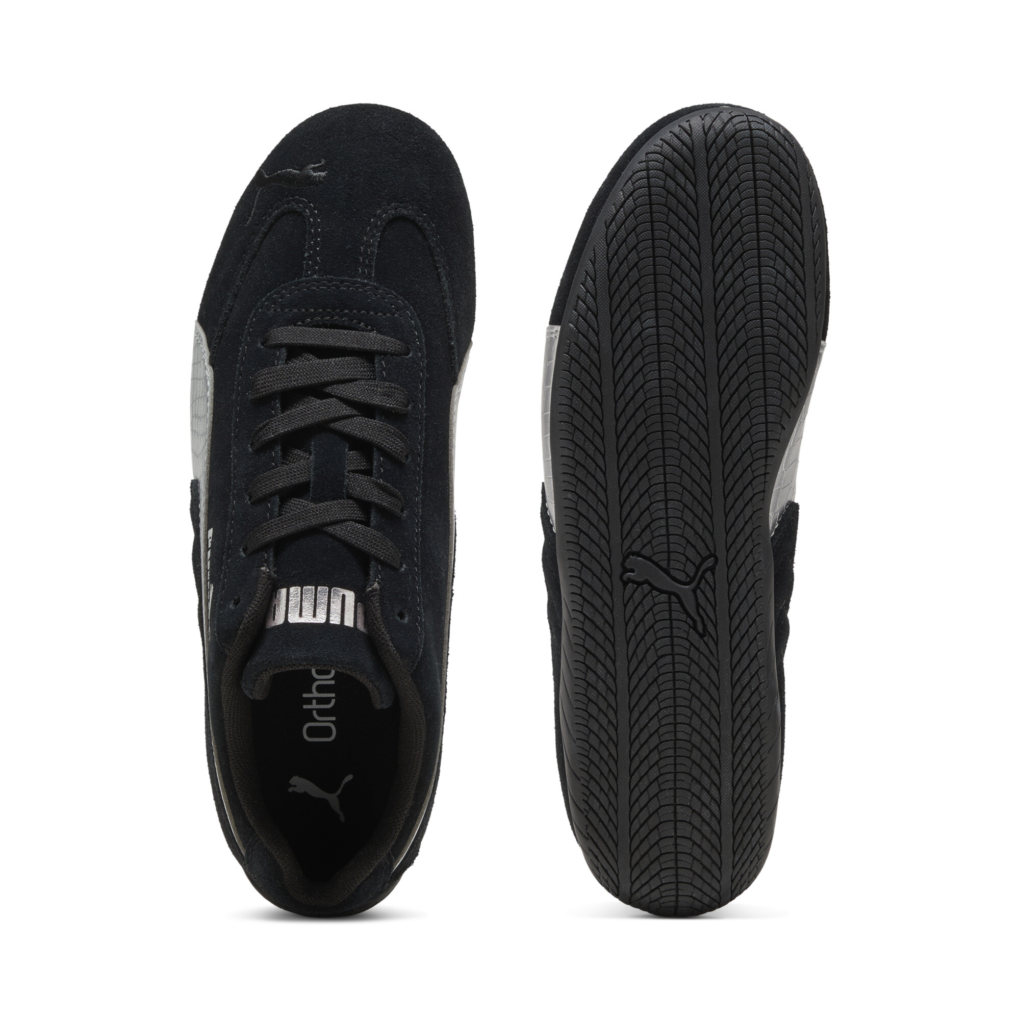 PUMA Speedcat Metallic Safari sneakers voor Dames, Zwart/Zilver, Maat 37,5 thumbnail 4