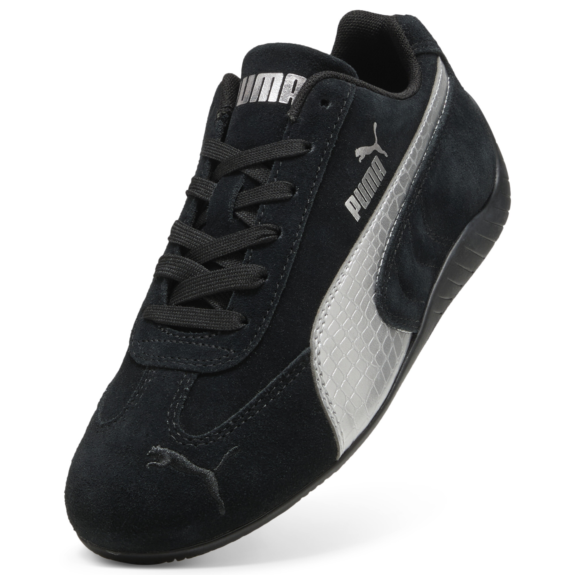 PUMA Speedcat Metallic Safari sneakers voor Dames, Zwart/Zilver, Maat 37,5 thumbnail 2