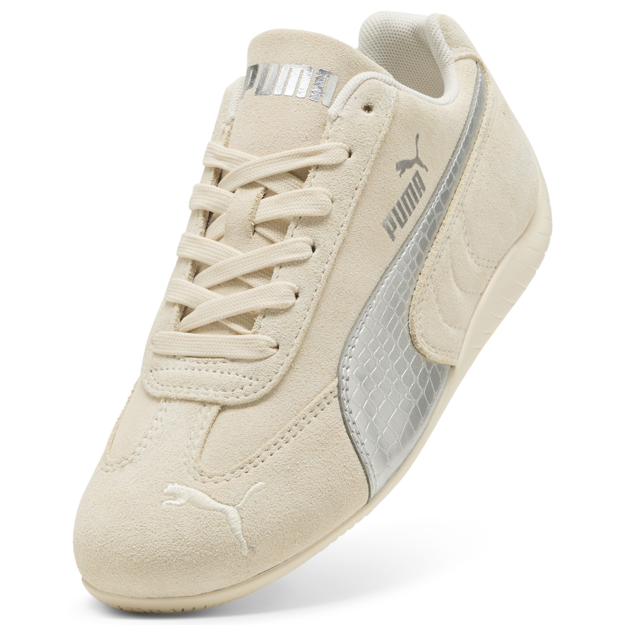 PUMA Speedcat Metallic Safari sneakers voor Dames, Zilver, Maat 38,5 thumbnail 2