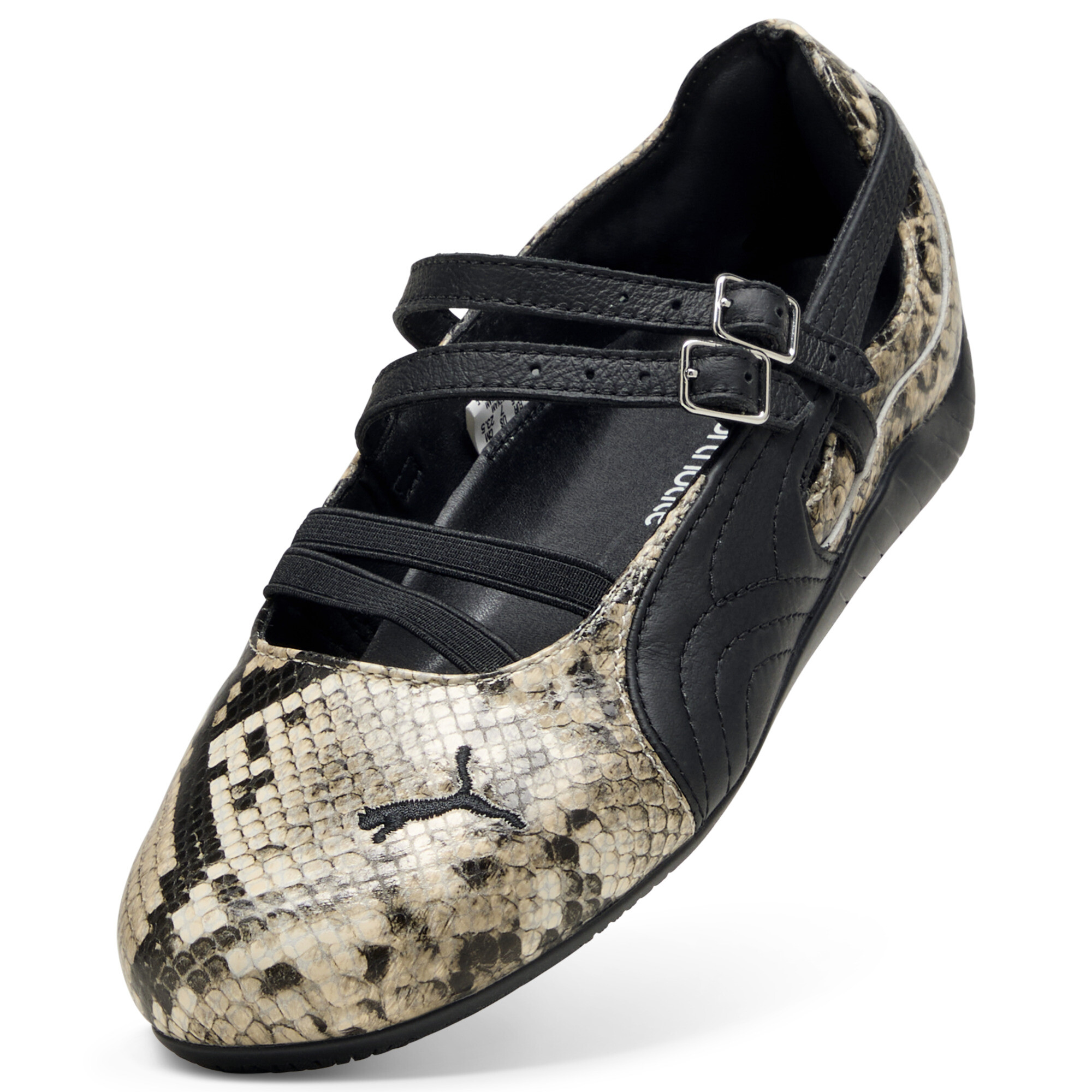 PUMA Speedcat Ballet sneakers met slangenprint voor Dames, Zwart/Grijs, Maat 38,5 thumbnail 2