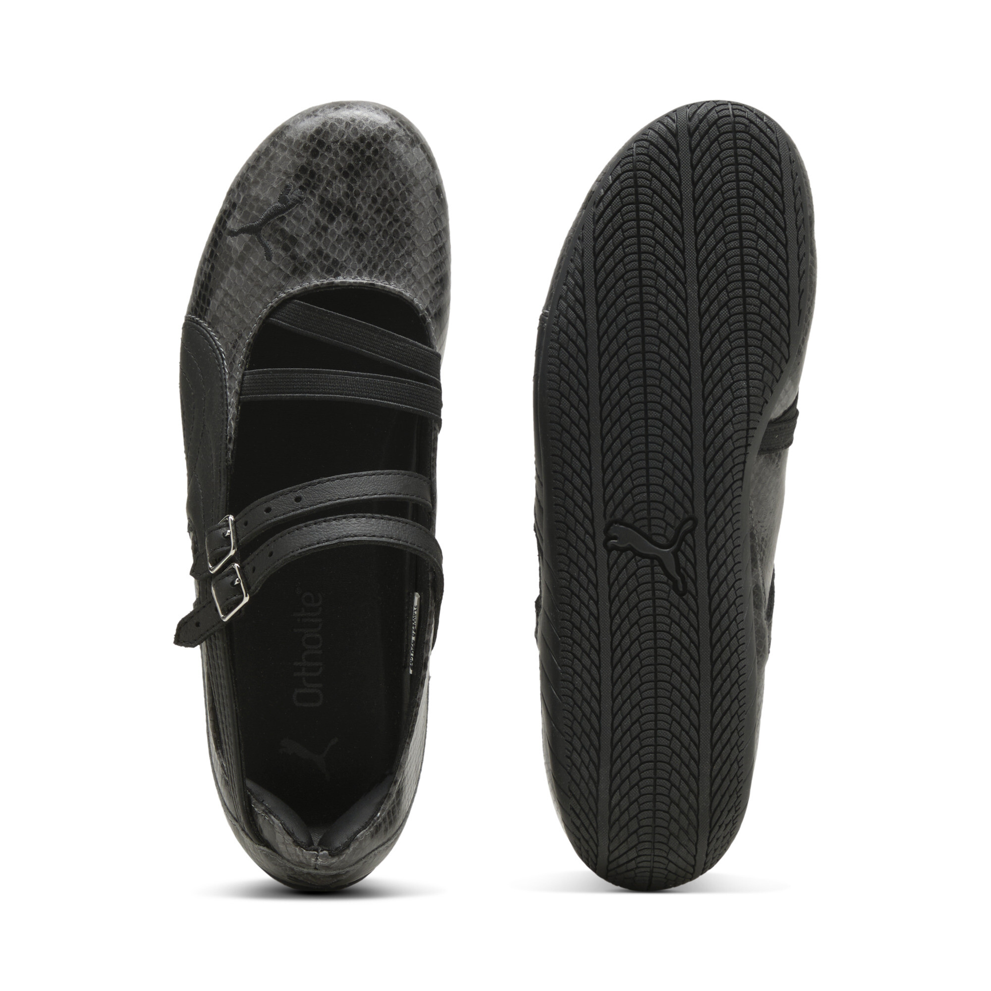 PUMA Speedcat Ballet sneakers met slangenprint voor Dames, Zwart/Grijs, Maat 41 thumbnail 4