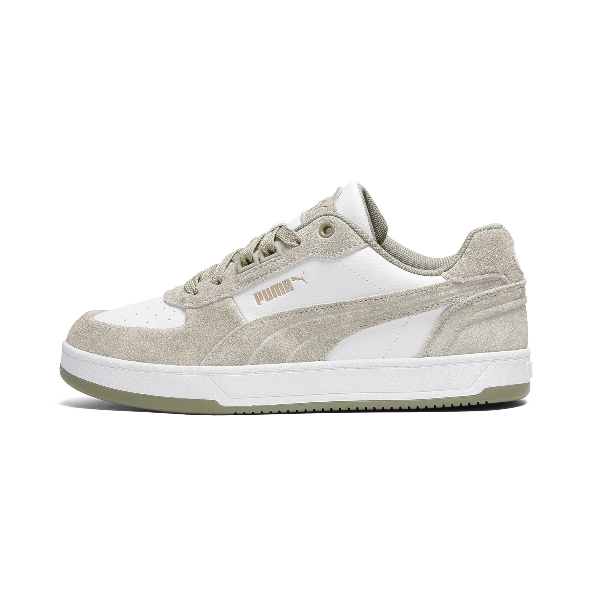 PUMA Caven 2.0 Lux SD Distressed Men Shoes in White/Lux Army/Gold - 405399_01