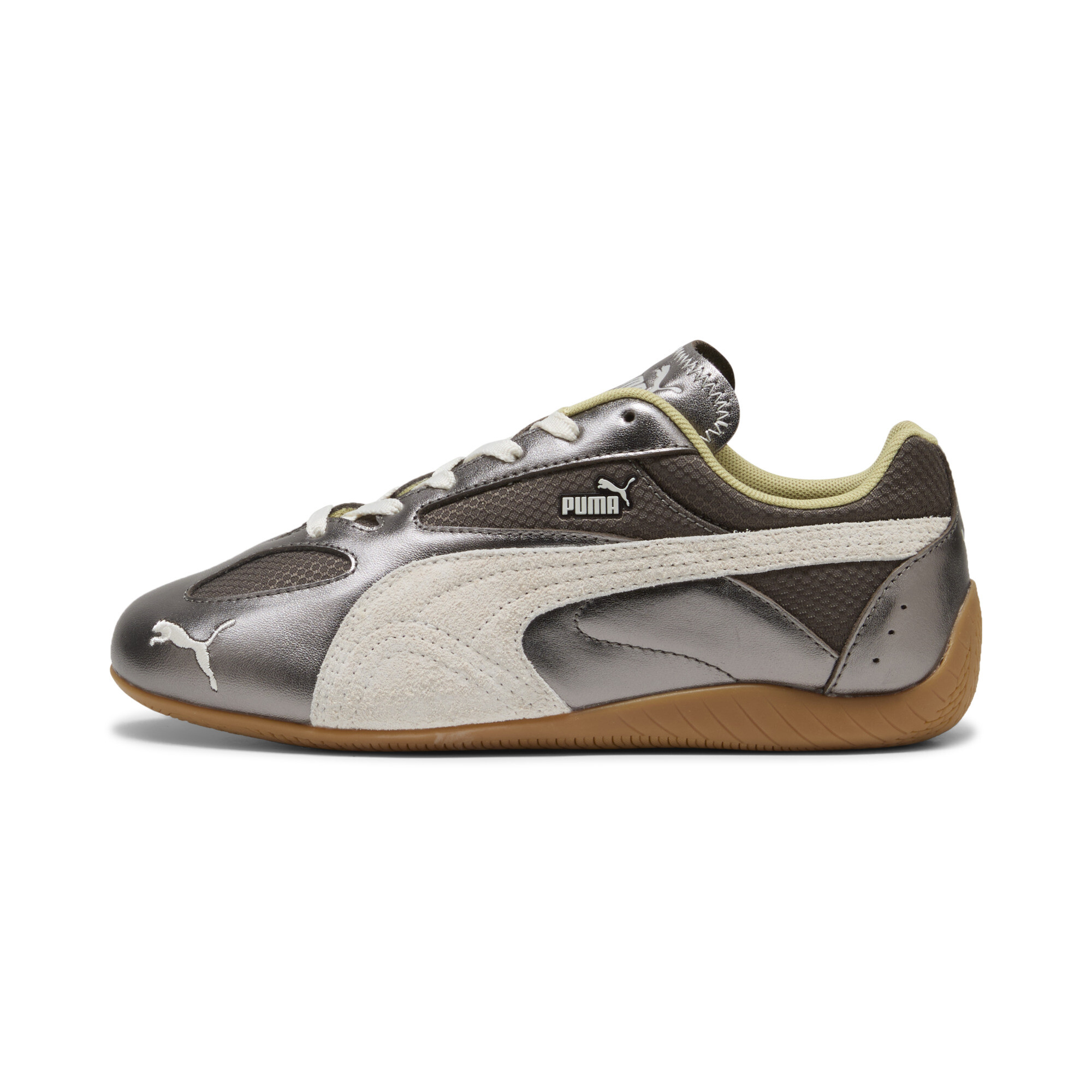 PUMA Speedcat Lou Metallic Women's Sneakers in Grey, Size 8.5