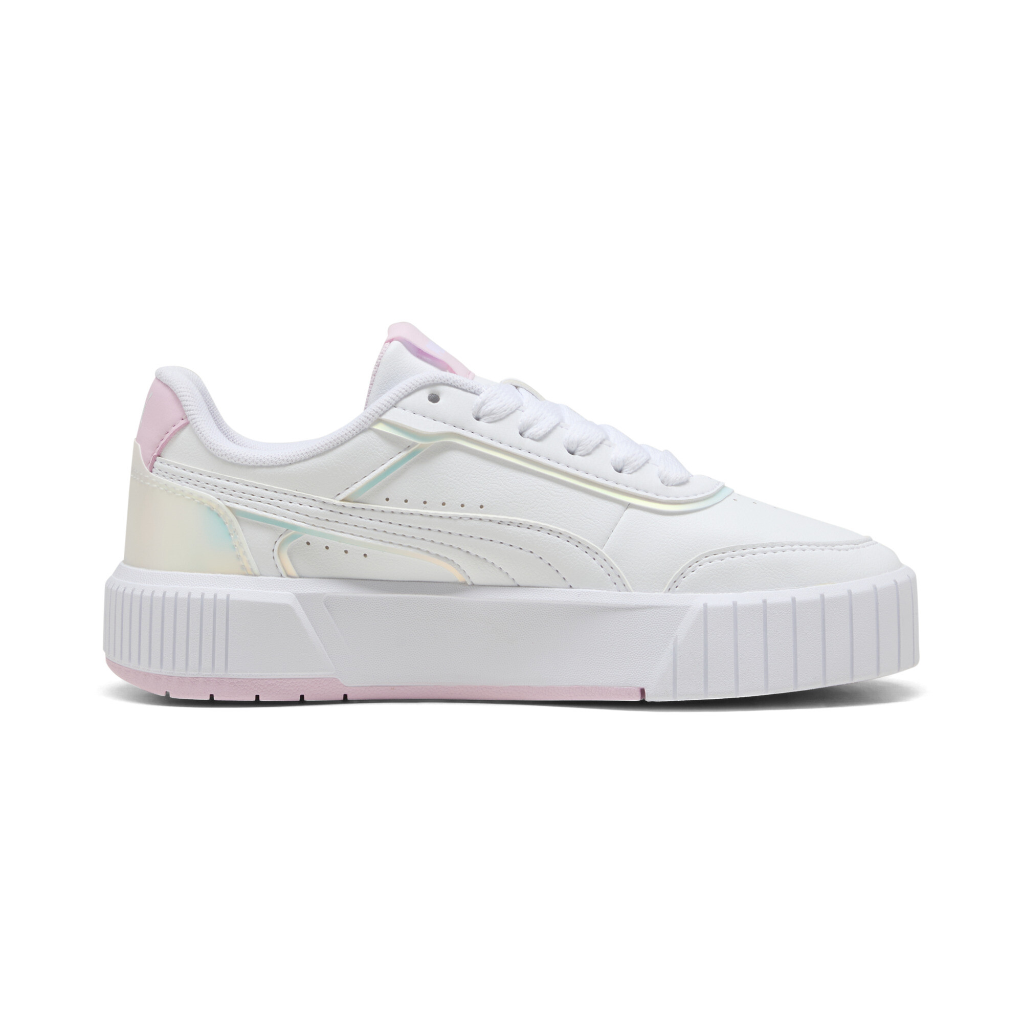 PUMA Carina 2.0 Holo 2.0 sneakers voor Dames, Roze/Wit, Maat 35,5 thumbnail 3