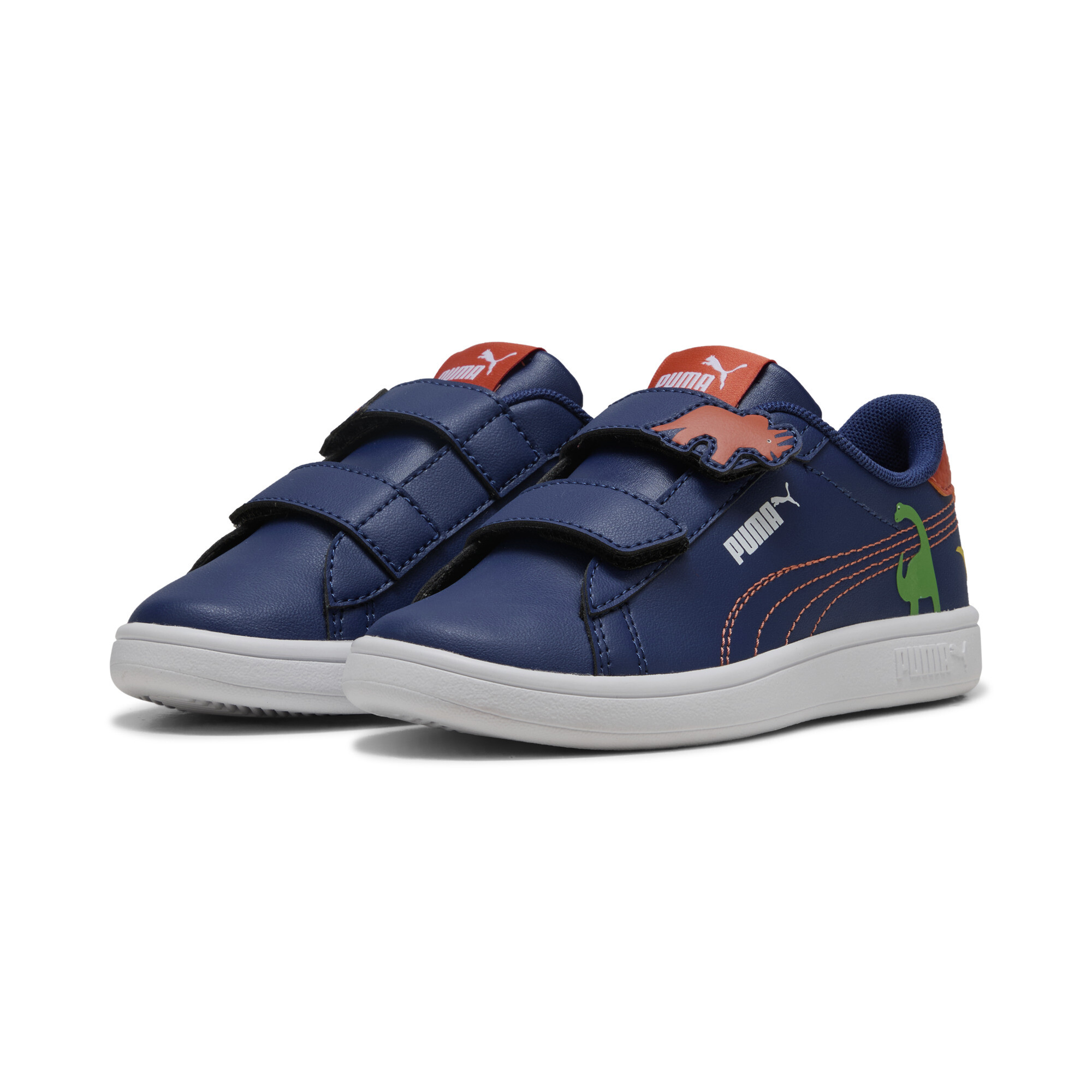 PUMA Smash 3.0 Dino sneakers, Blauw/Groen, Maat 35 thumbnail 6