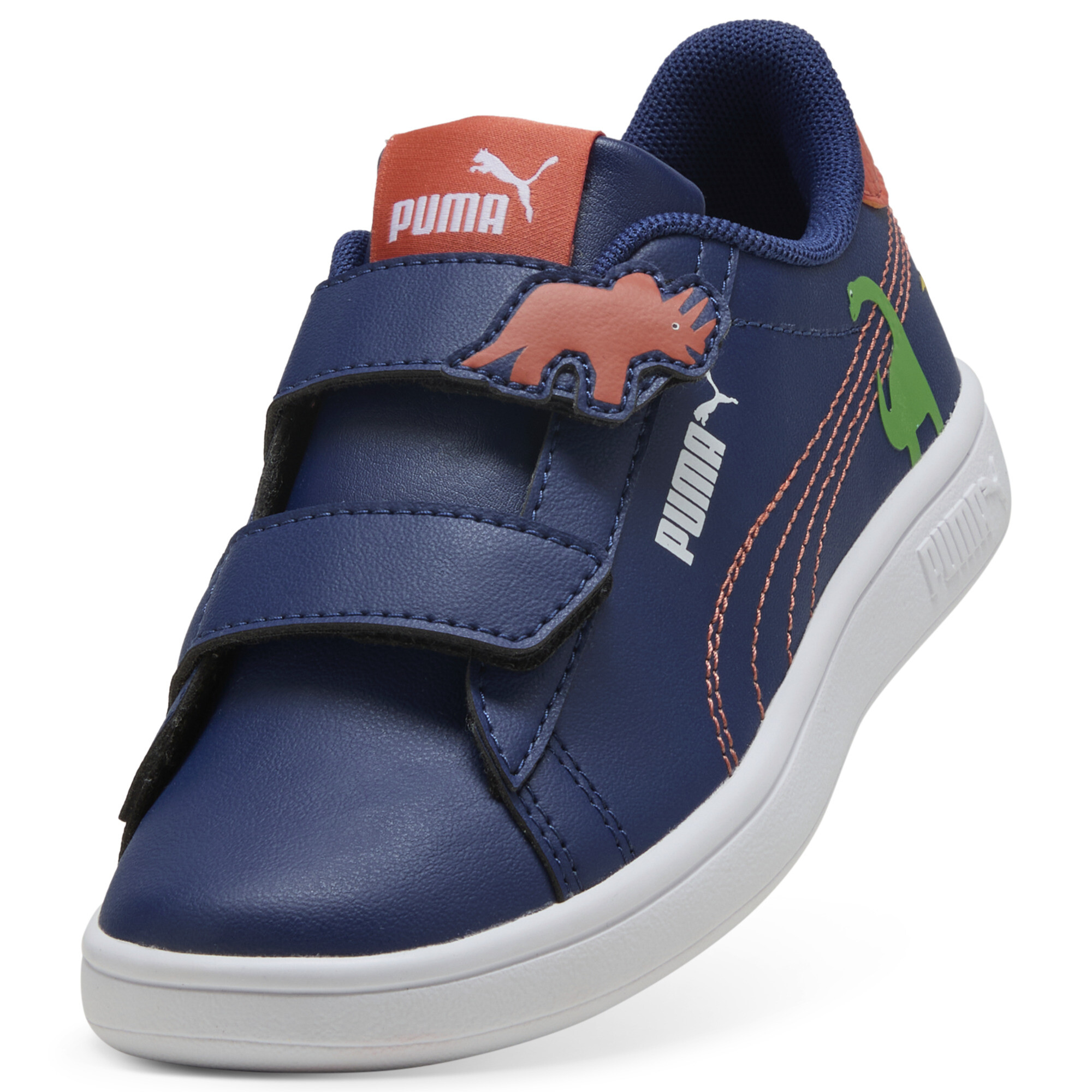 PUMA Smash 3.0 Dino sneakers, Blauw/Groen, Maat 35 thumbnail 2