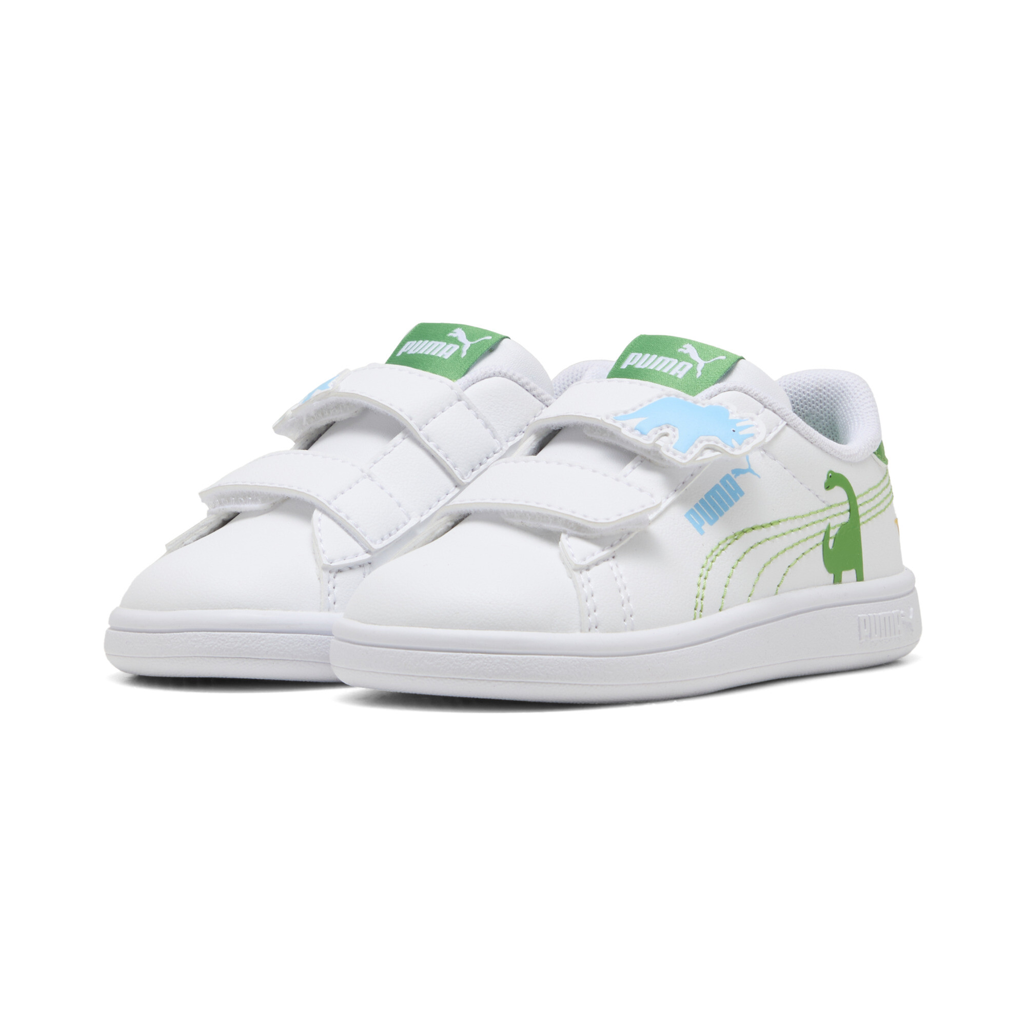 PUMA Smash 3.0 Dino sneakers, Blauw/Groen/Wit, Maat 26 thumbnail 6