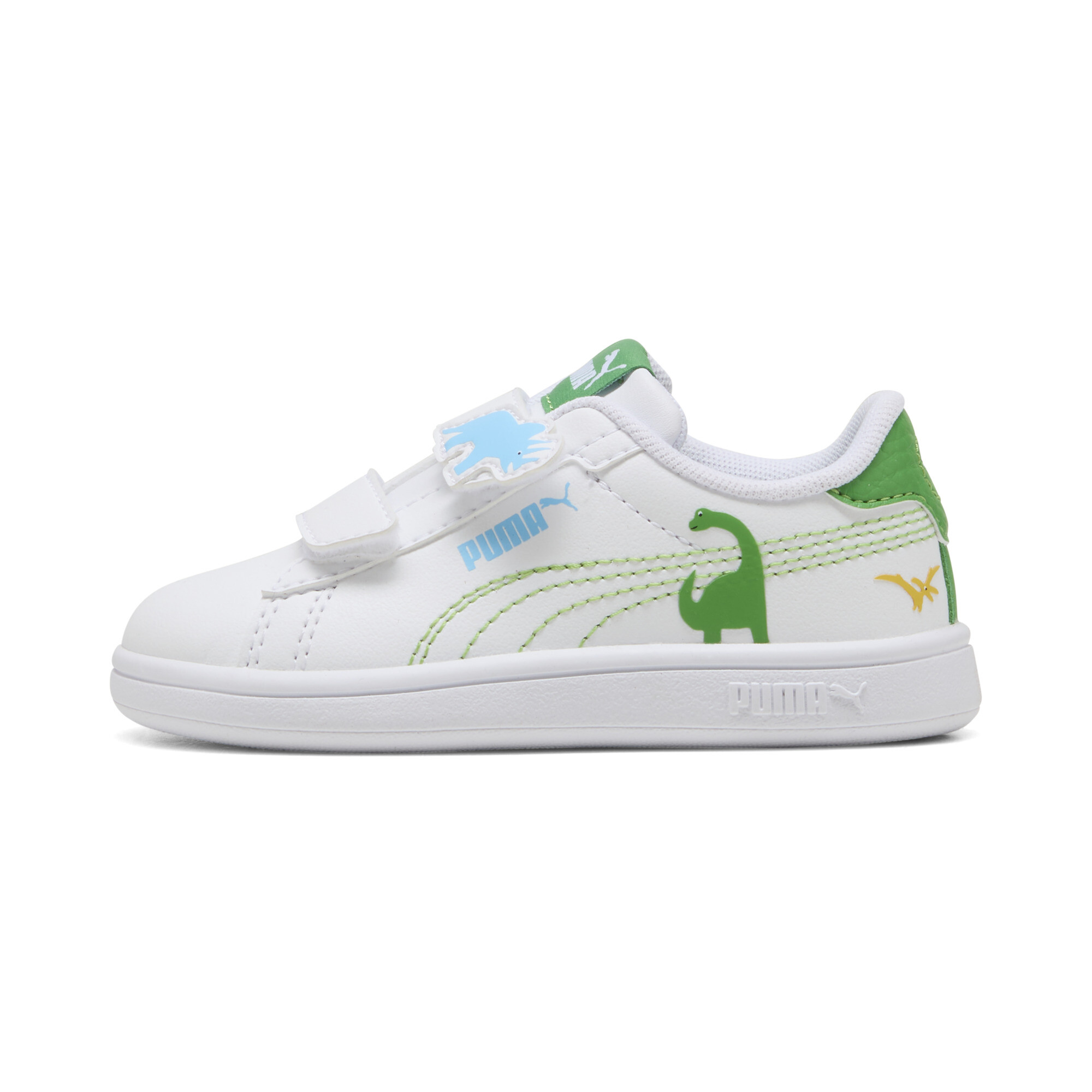 PUMA Smash 3.0 Dino sneakers, Blauw/Groen/Wit, Maat 26