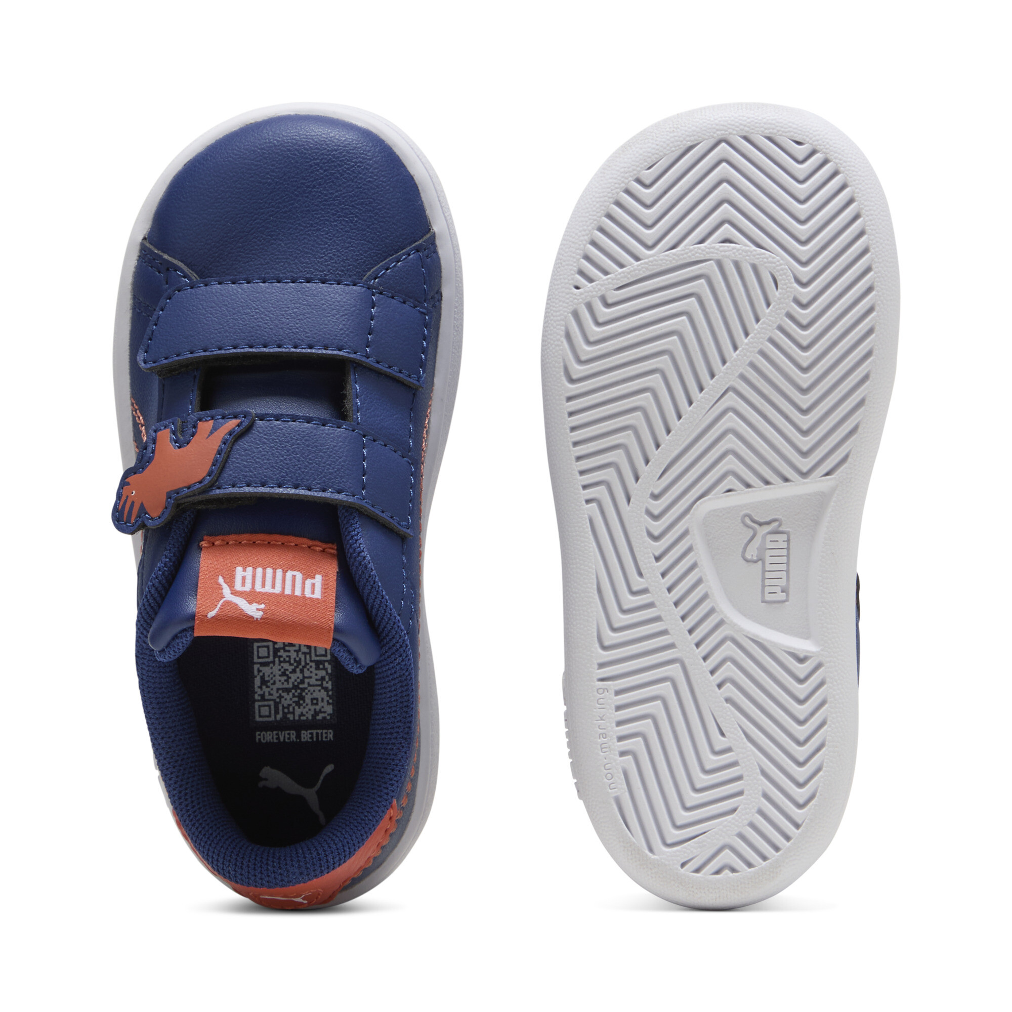 PUMA Smash 3.0 Dino sneakers, Blauw/Groen, Maat 21 thumbnail 4